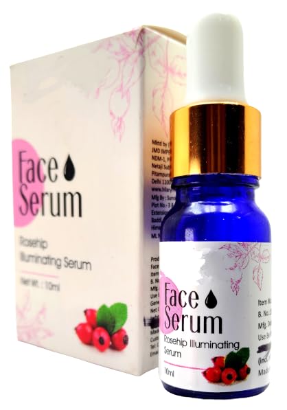 URJUWANI HR Rosehip Illuminating Face Serum 10ml - Brightening & Hydrating Facial Oil for Glowing Skin | Perfect for Night Routine & Anti-Aging Care