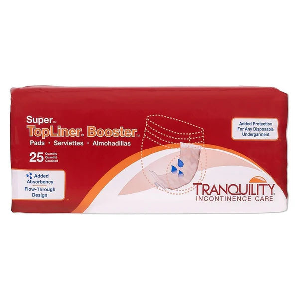 Tranquility TopLiner Booster Contour Pads - Premium Adult Incontinence Pads for Maximum Protection & Comfort | Ideal for Overnight Use & Active Lifestyles