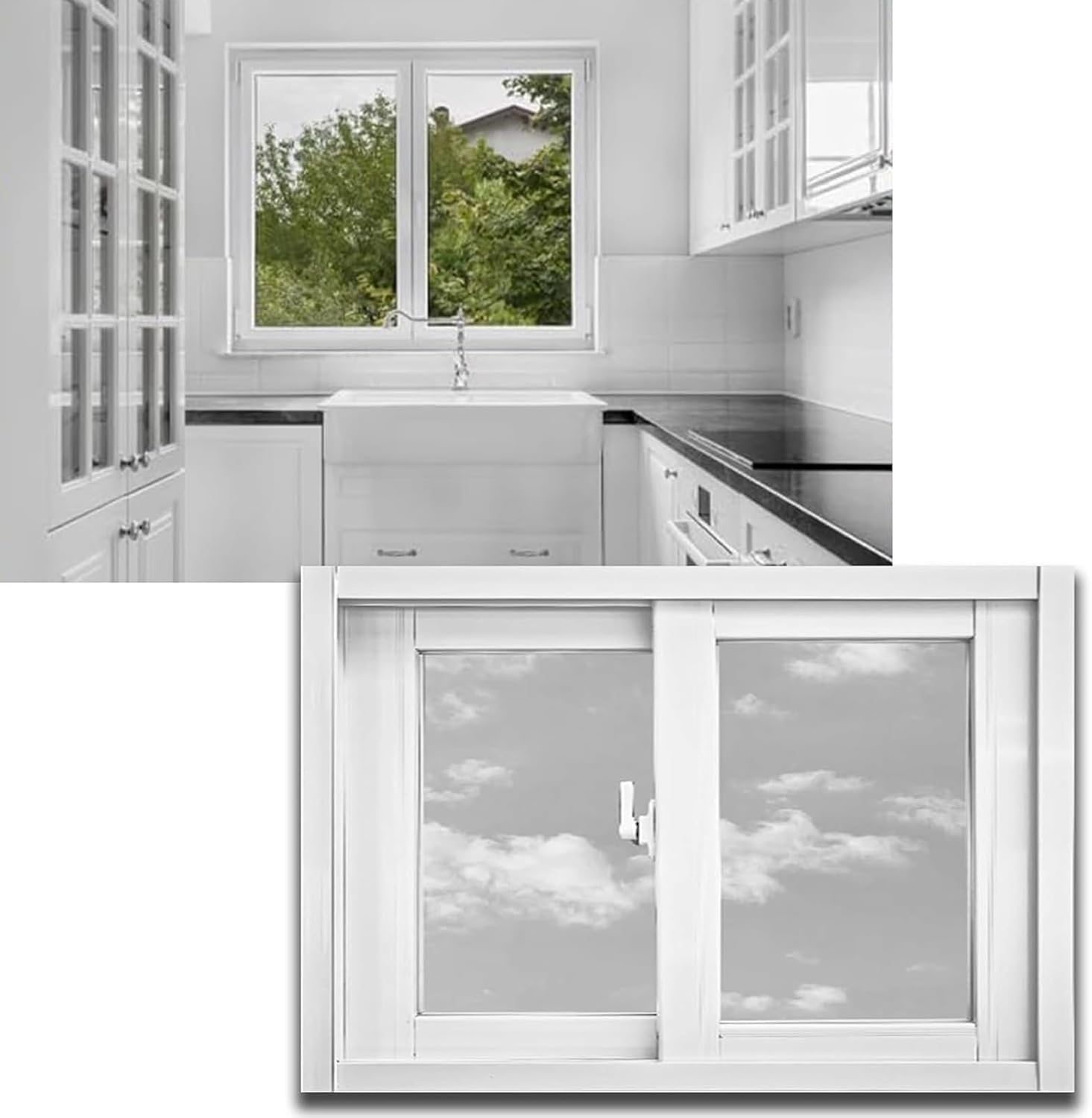Insulated Tempered Glass Basement Window - 20 to 50 Inch Wide Horizontal Sliding (32x14in/80x35cm) for Sheds, Cabins, Homes & Garages - Energy Efficient & Weatherproof for Year-Round Comfort