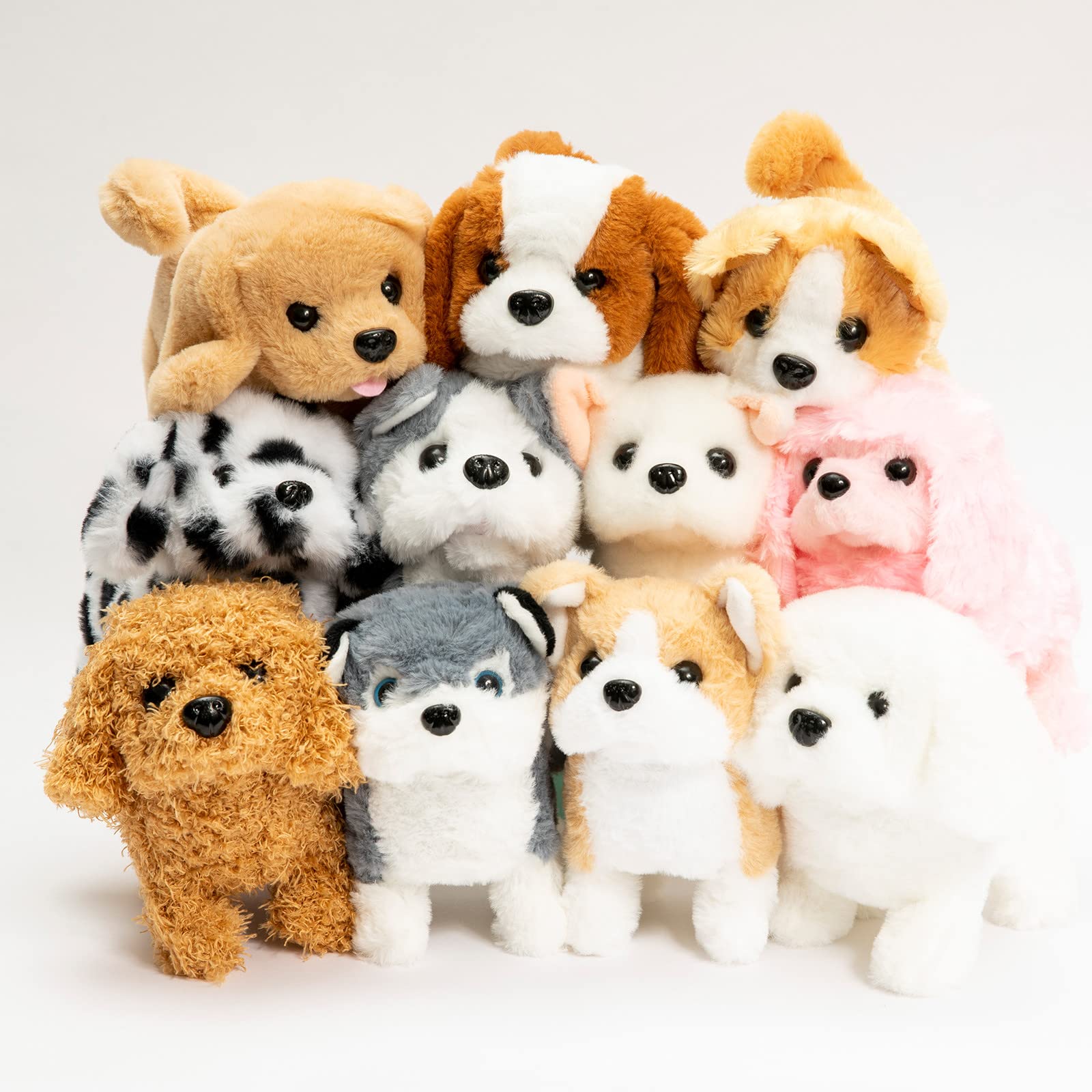 Realistic Walking & Barking Toy Dog - Electronic Puppy Pet with Battery for Kids, Girls & Boys - Interactive Lifelike Dog Toy for Playtime, Gifts & Role Play (Pastoral Style)