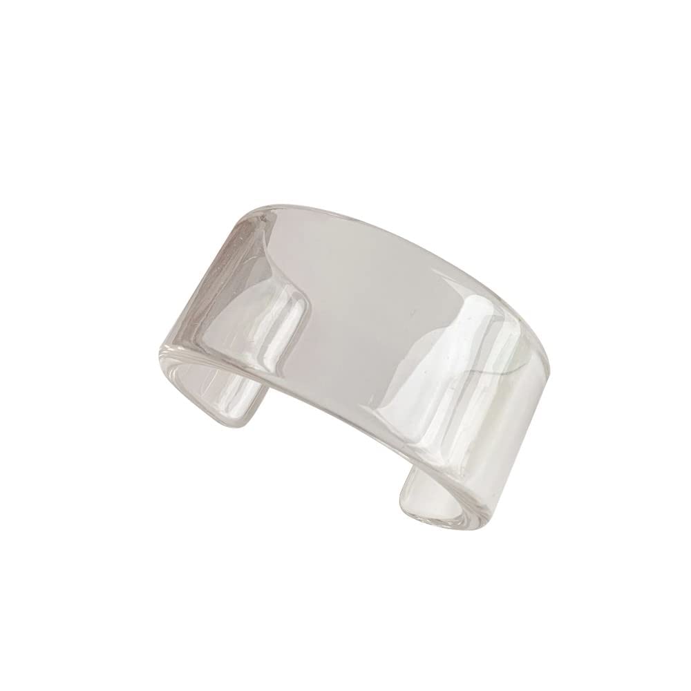 Lightweight Colorful Acrylic Resin Bracelet - Transparent Chunky & Thin Cuff Bangle for Women & Girls - Fashion Jewelry for Casual Wear, Parties & Everyday Accessories