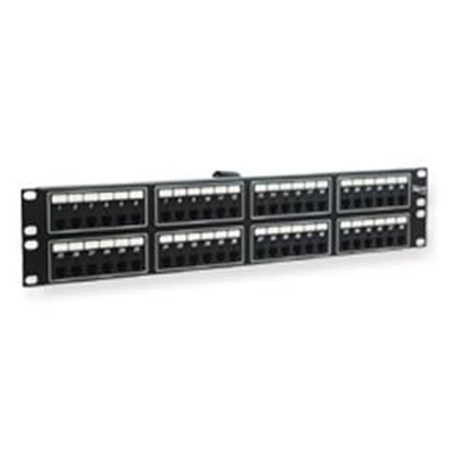 48-Port ICC Voice 6P2C Patch Panel with Male Telco Connectors - 2U Rack Mount for Professional Network and Telecom Installations (Ideal for Data Centers, Office Wiring & VoIP Systems)