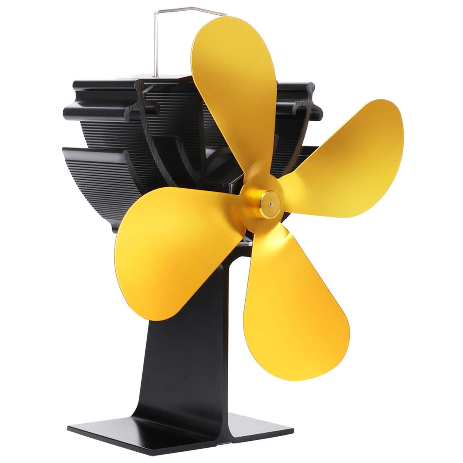 4 Blades Heat Powered Stove Eco Fan - Efficient Wood Burning Stove Fireplace Fan for Improved Heat Circulation | Eco-Friendly Heat Distribution for Wood Burners, Log Stoves & Fireplaces | Perfect for Cozy Winter Nights & Energy Savings