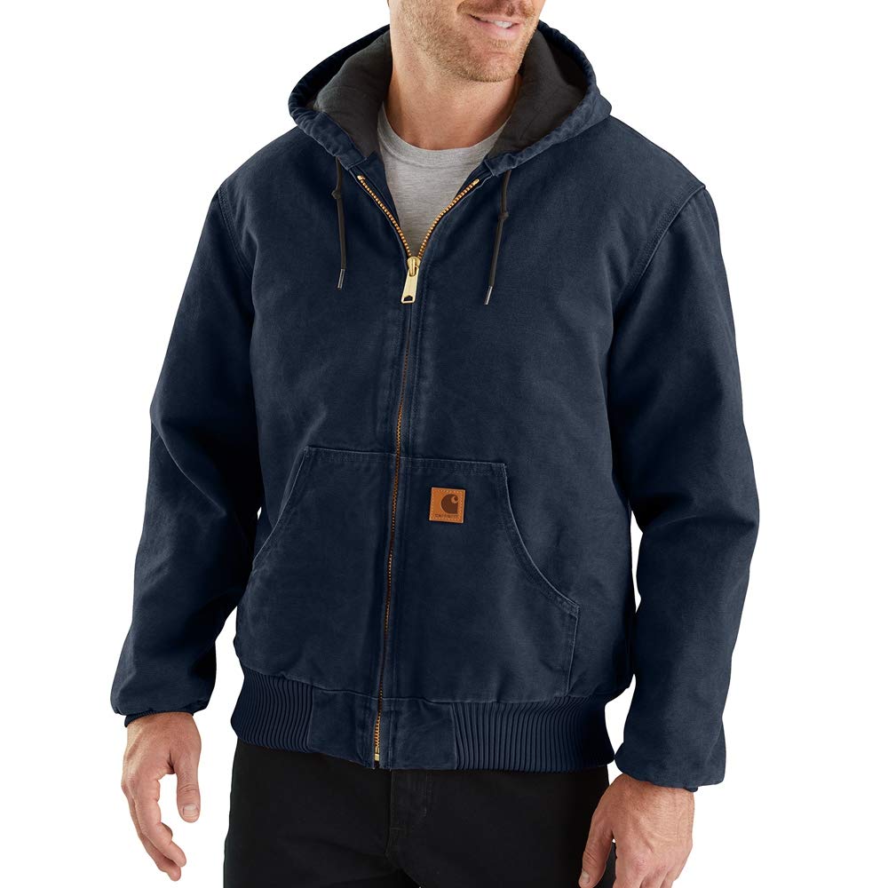 Carhartt Men's Big & Tall Quilted Flannel-Lined Sandstone Active Jacket J130 - Warm Workwear for Outdoor Construction, Hunting & Winter Activities