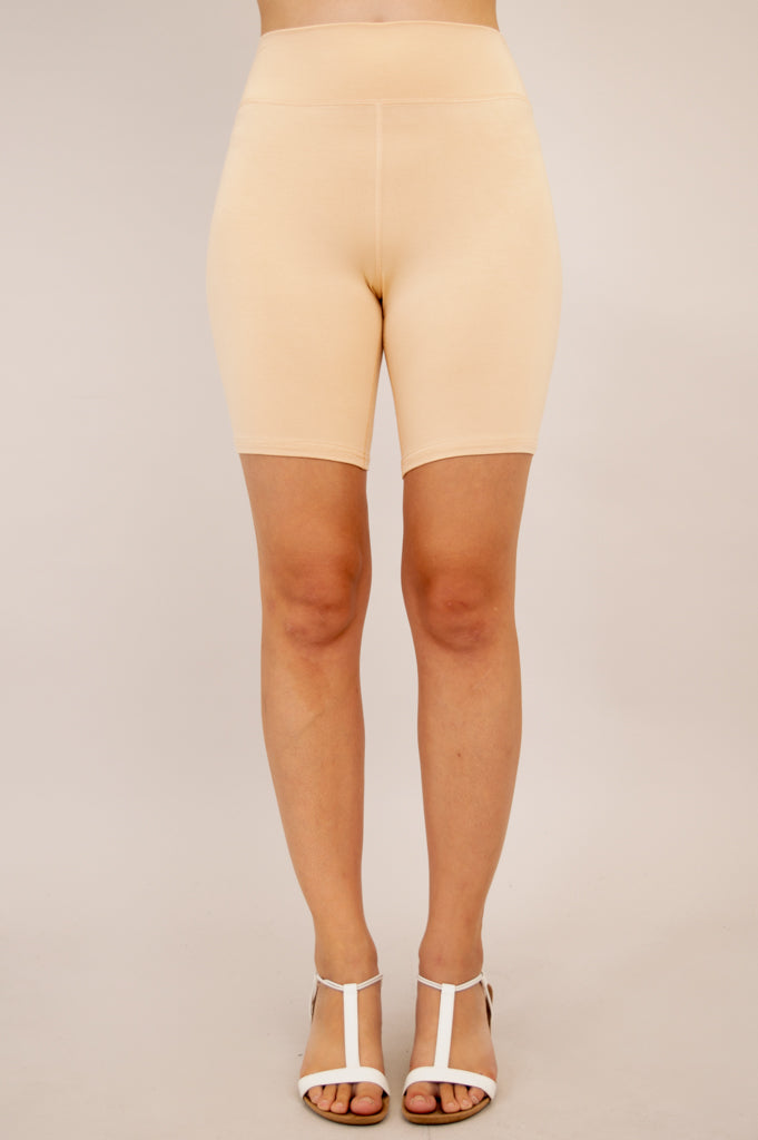 Hallie Women's Beige Bamboo Shorts - Soft & Breathable Summer Casual Shorts for Outdoor Activities, Yoga, and Travel