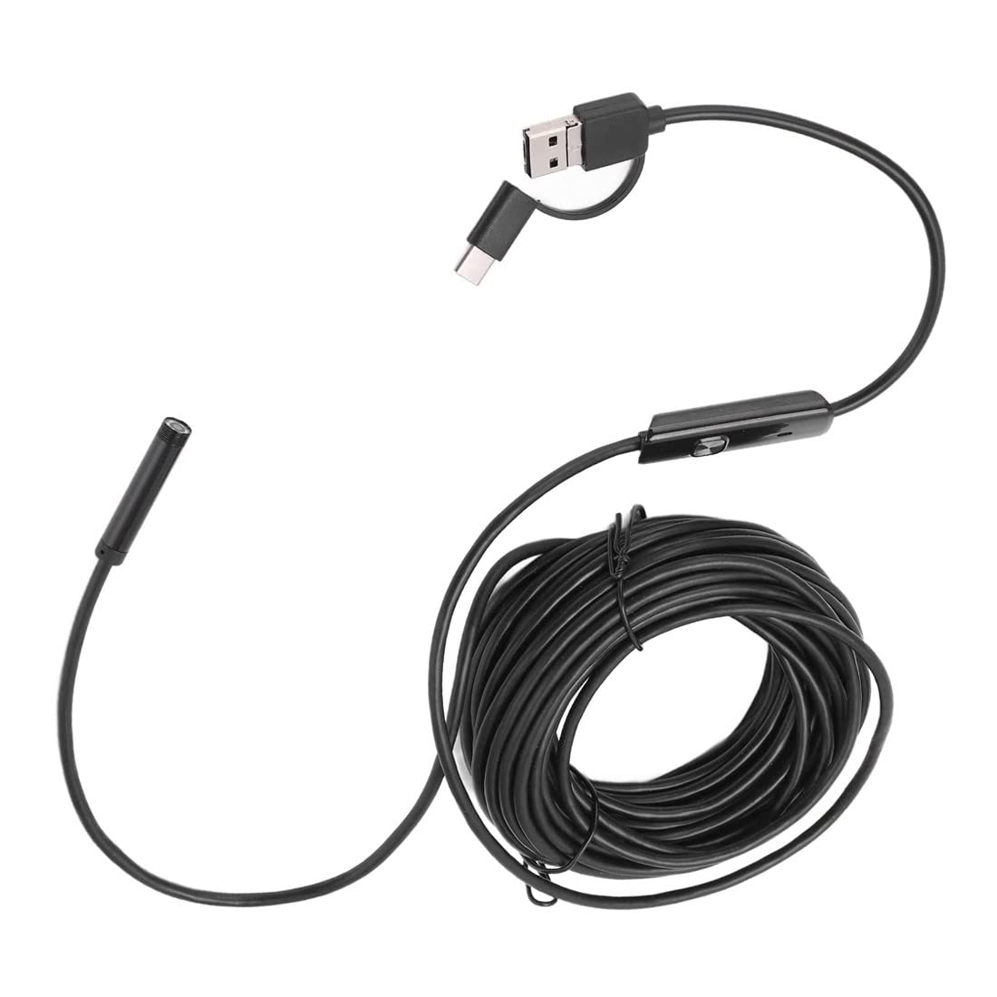 XMZWD 7mm USB Endoscope Camera - HD Waterproof Borescope with 6 LED Lights for Android/PC/OTG Devices | Inspect Pipes, Drains & Hard-to-Reach Areas