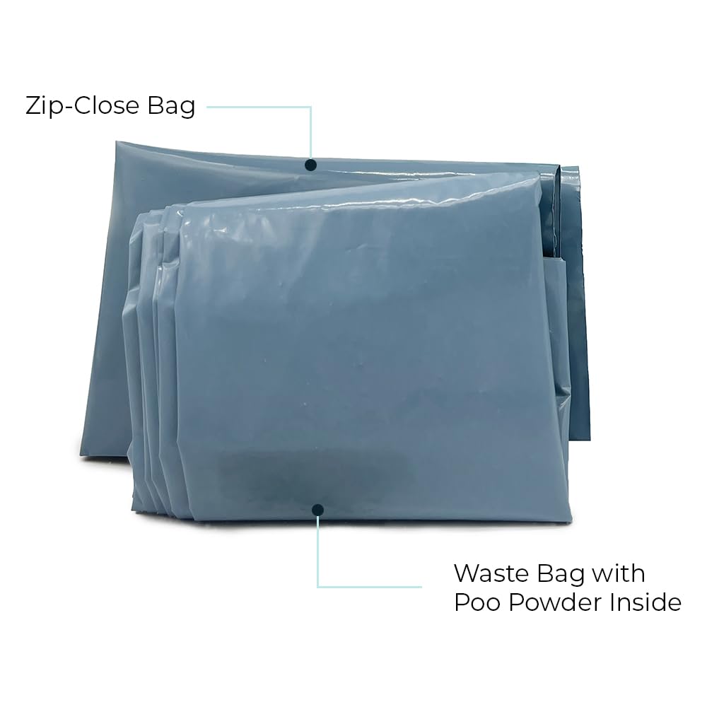 Cleanwaste WAG Portable Toilet Bags - 100 Pack | Disposable Travel Toilet Bags for Camping, Hiking, Road Trips & Emergency Preparedness