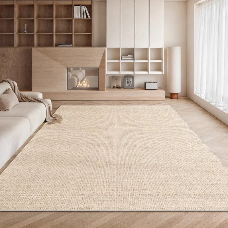 Analia Polyester Minimalist Textured Waterproof Living Room Rug - Soft Non-Slip Area Carpet for Home, Bedroom, Office & Dorm Decor
