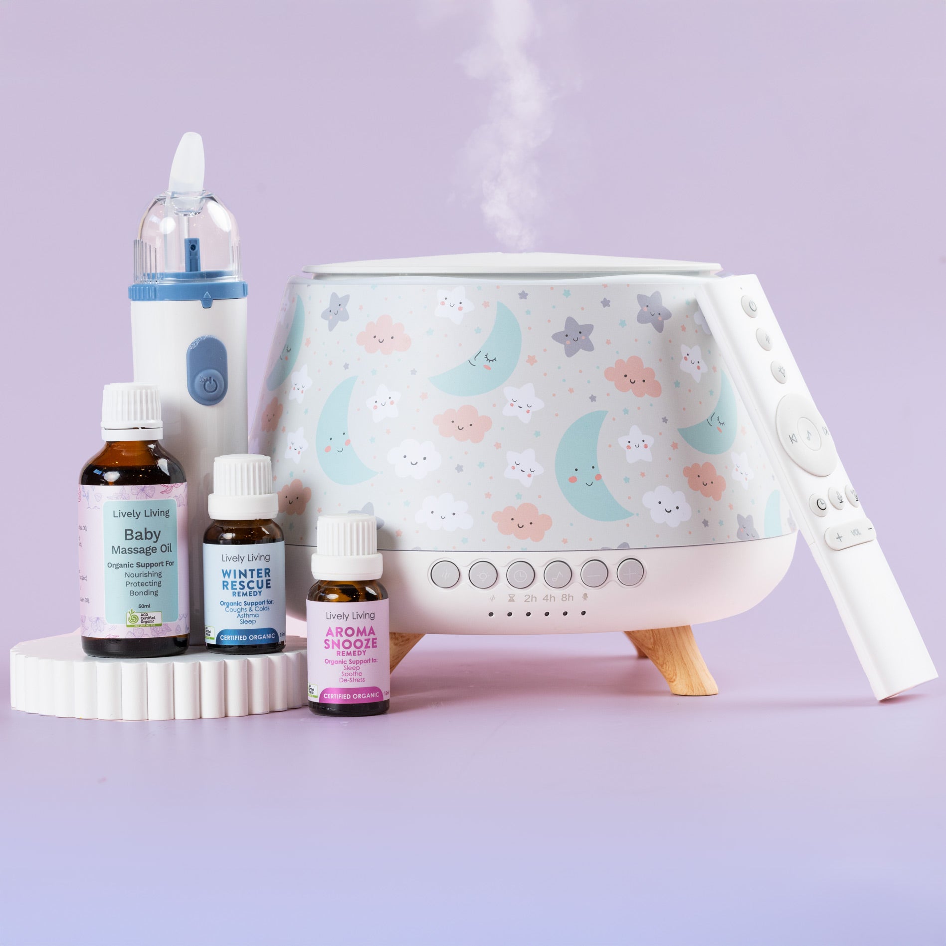 Sniffle Survival Bundle for Babies - Snooze Plus Nasal Aspirator with Essential Oils | Cold & Flu Relief, Congestion Solution for Newborns & Toddlers | Perfect for Nursery, Travel & Sick Days