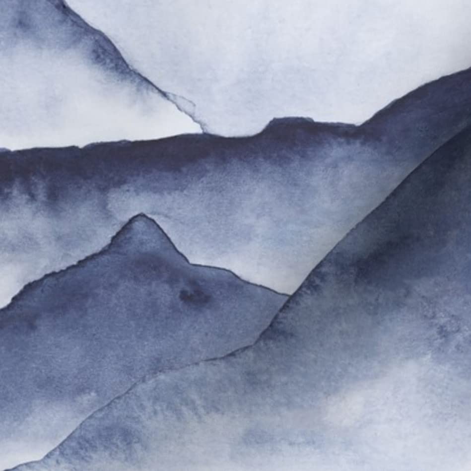 Mountains Nature Outdoors Printed Satin Fabric Fat Quarter | Premium Spoonflower Fabric for Sewing, Apparel, Fashion, Blankets & Home Decor | Perfect for DIY Projects, Quilting & Crafting