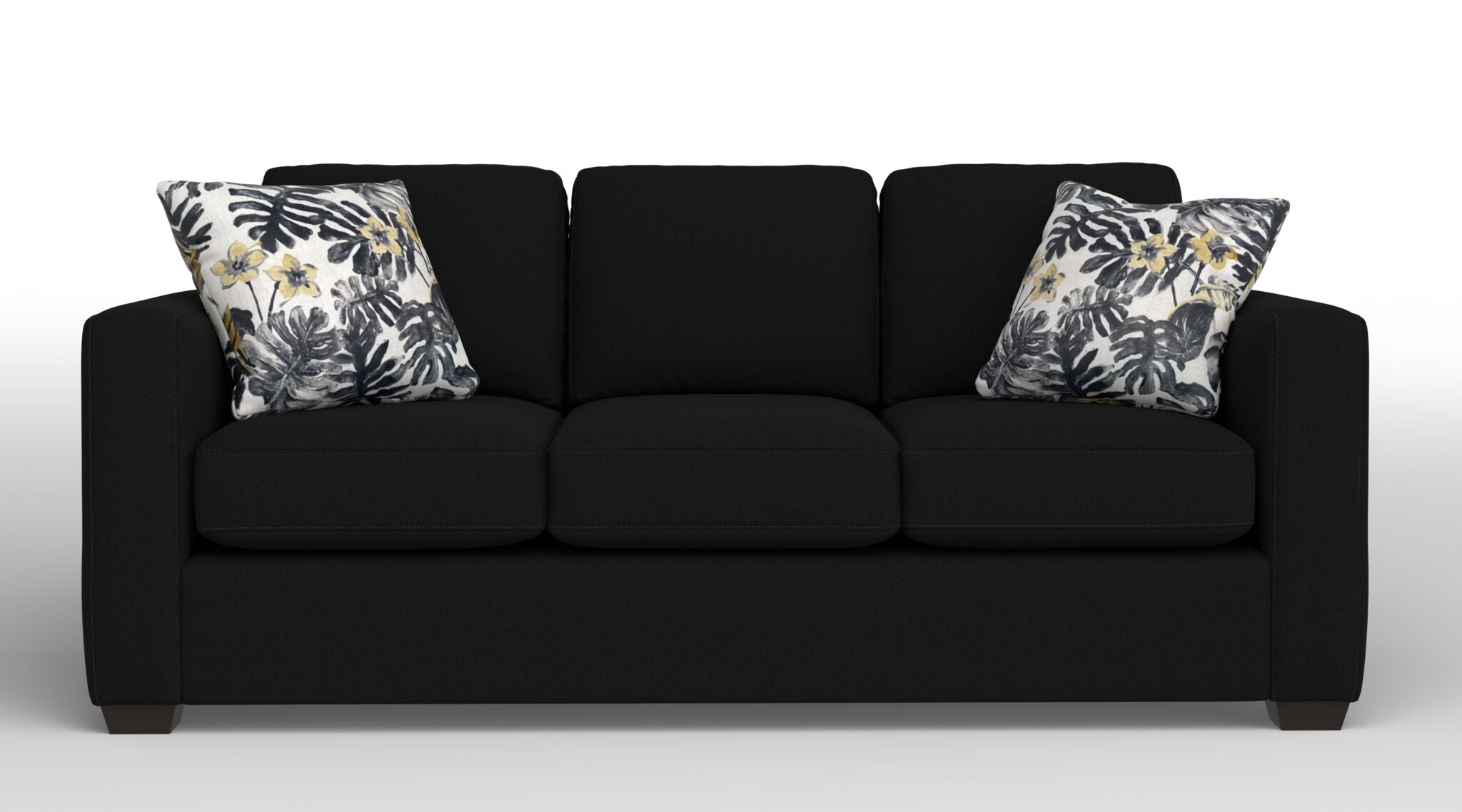 Caleb Queen Sofa Bed with Innerspring Mattress - Jacob Dark Grey - Convertible Sleeper Sofa for Small Spaces, Guest Room & Apartment Living