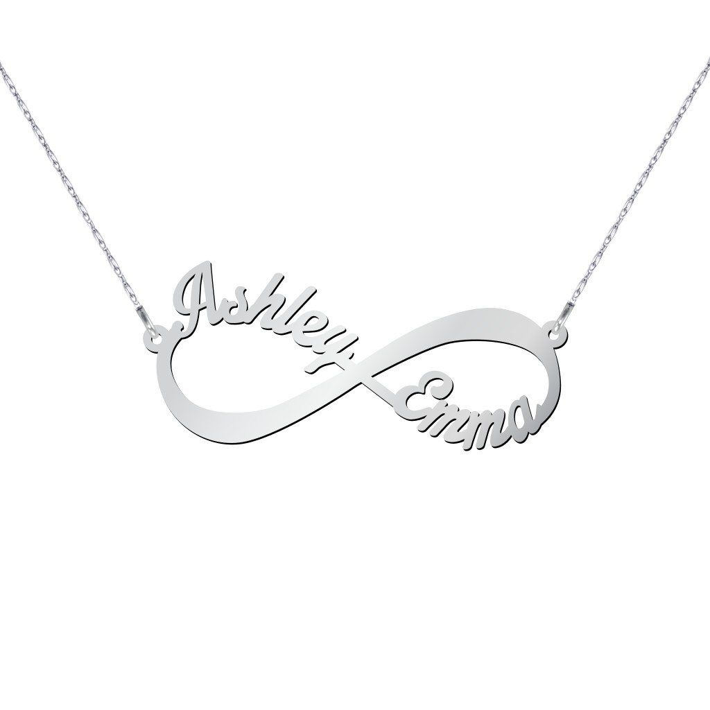Personalized Silver Infinite Love Name Necklace - Custom Engraved Jewelry Gift for Her - Perfect for Anniversaries, Valentine's Day & Romantic Occasions