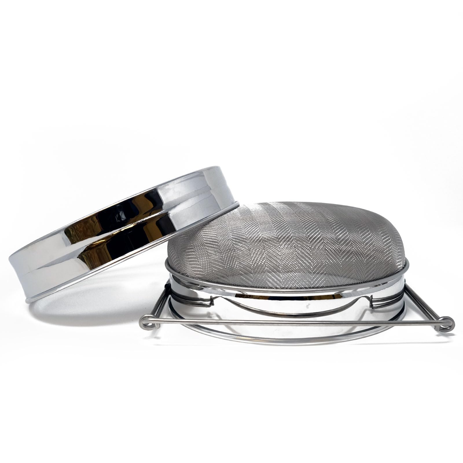 Premium 2-Piece Stainless Steel Honey Strainer Filter Set - Beekeeping Equipment for Honey Extraction & Bucket Filtering | Ideal for Home Beekeepers & Commercial Honey Processing