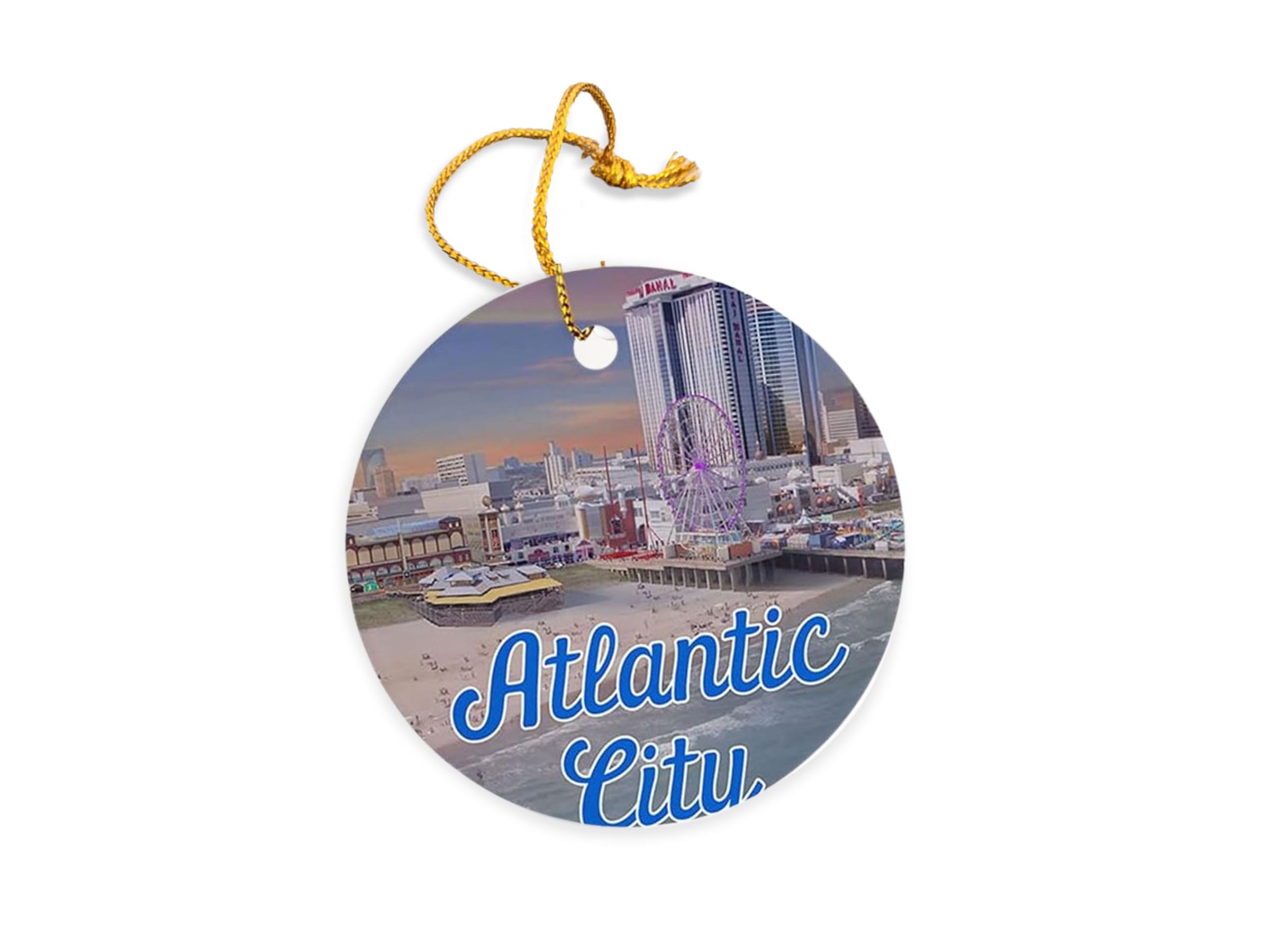 Atlantic City Ceramic Christmas Ornament - 3