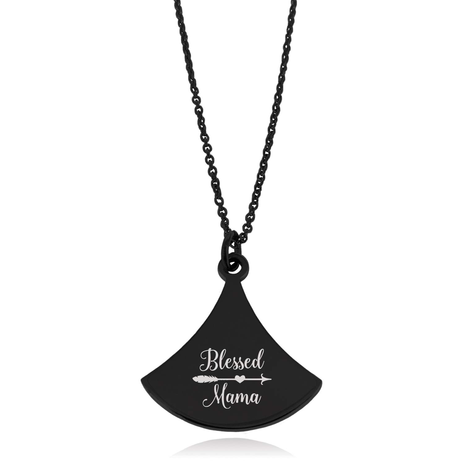 Blessed Mama Stainless Steel Pendant Necklace - Gift for Mom