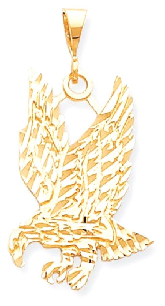 10K Solid Yellow Gold Eagle Pendant Necklace - Symbol of Strength & Freedom - Handcrafted Hawk Bird Charm for Men & Women - Perfect for Gifts, Anniversaries, and Everyday Wear