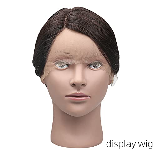 Professional Black Mannequin Head for Wig Making - Bald Styrofoam Wig Head with Adjustable Stand - Perfect for Hairstyling Practice, Cosplay, Salon Training & DIY Wig Creation