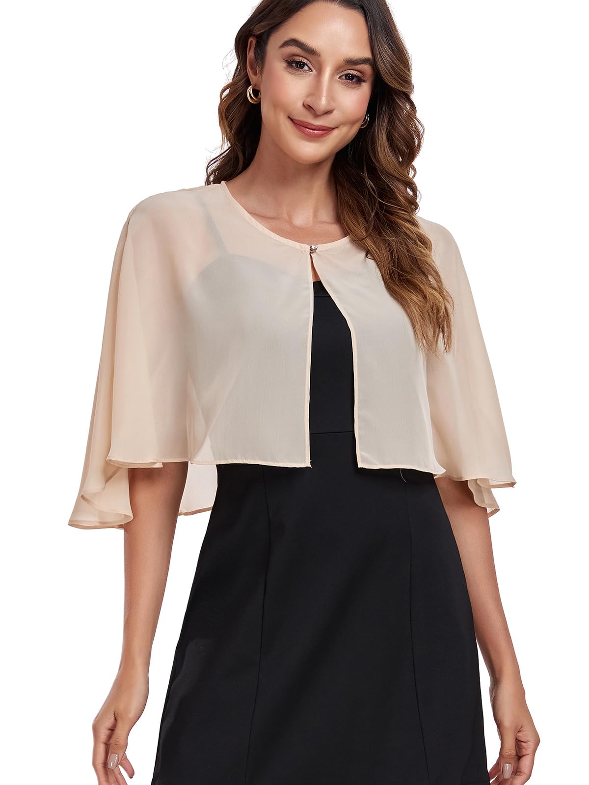 Elegant Women's Chiffon Shawls & Wraps - Evening Dress Scarves, Wedding Guest Shawl, Bridesmaid Capelets for Special Occasions | Perfect for Weddings, Parties & Formal Events