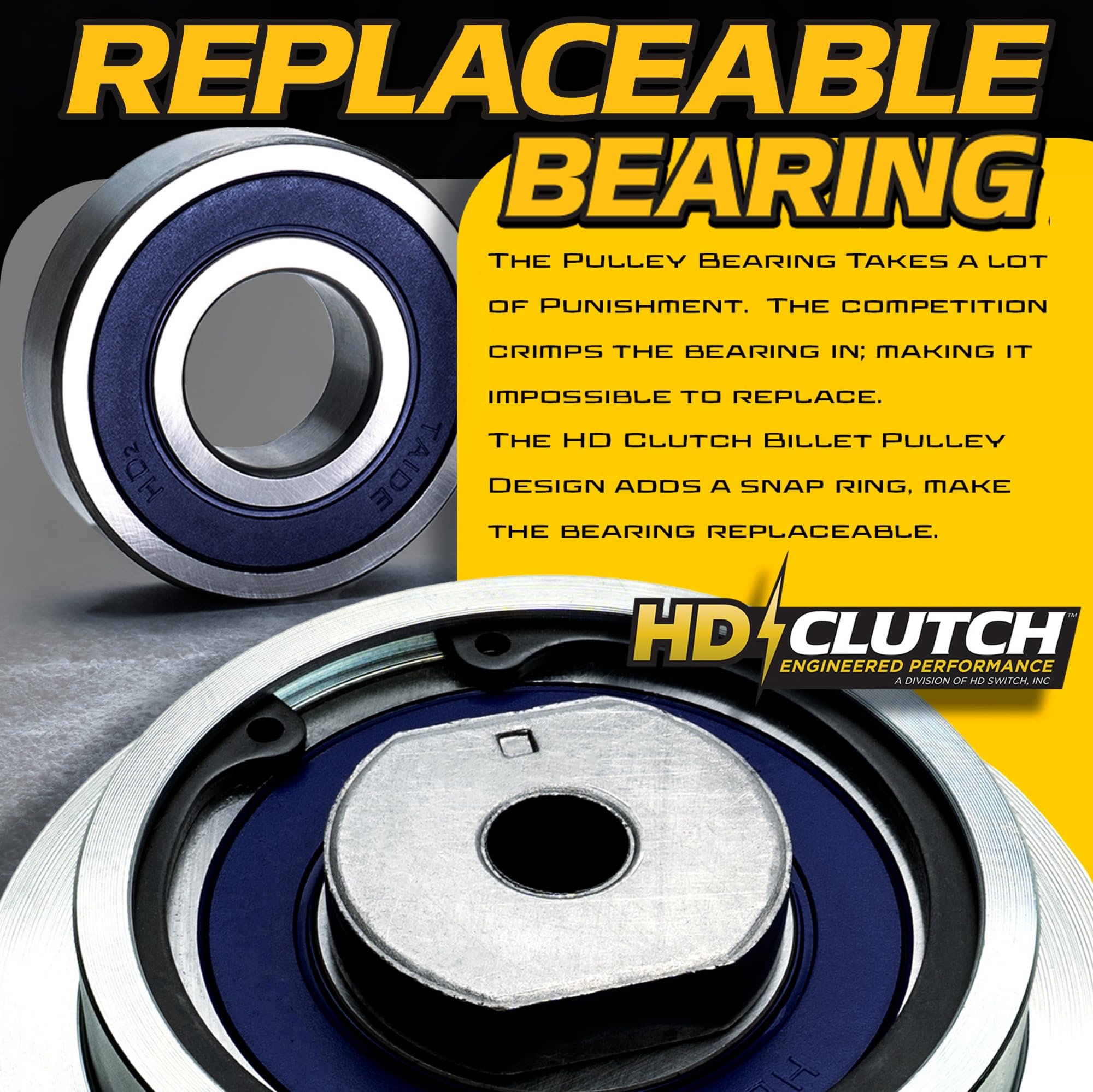 HD Switch 461660 BIGBearing HiTorque 300ftlb (OEM 250) Upgrade Billet Pulley GT3.5 Clutch with Replaceable Wire C3 Bearings & 20A PTO Switch 483957 - Compatible with Scag Turf Tiger, TigerCat, TigerCub, Wildcat, Cheetah - Perfect for Lawn Mower Performance Upgrades and Maintenance