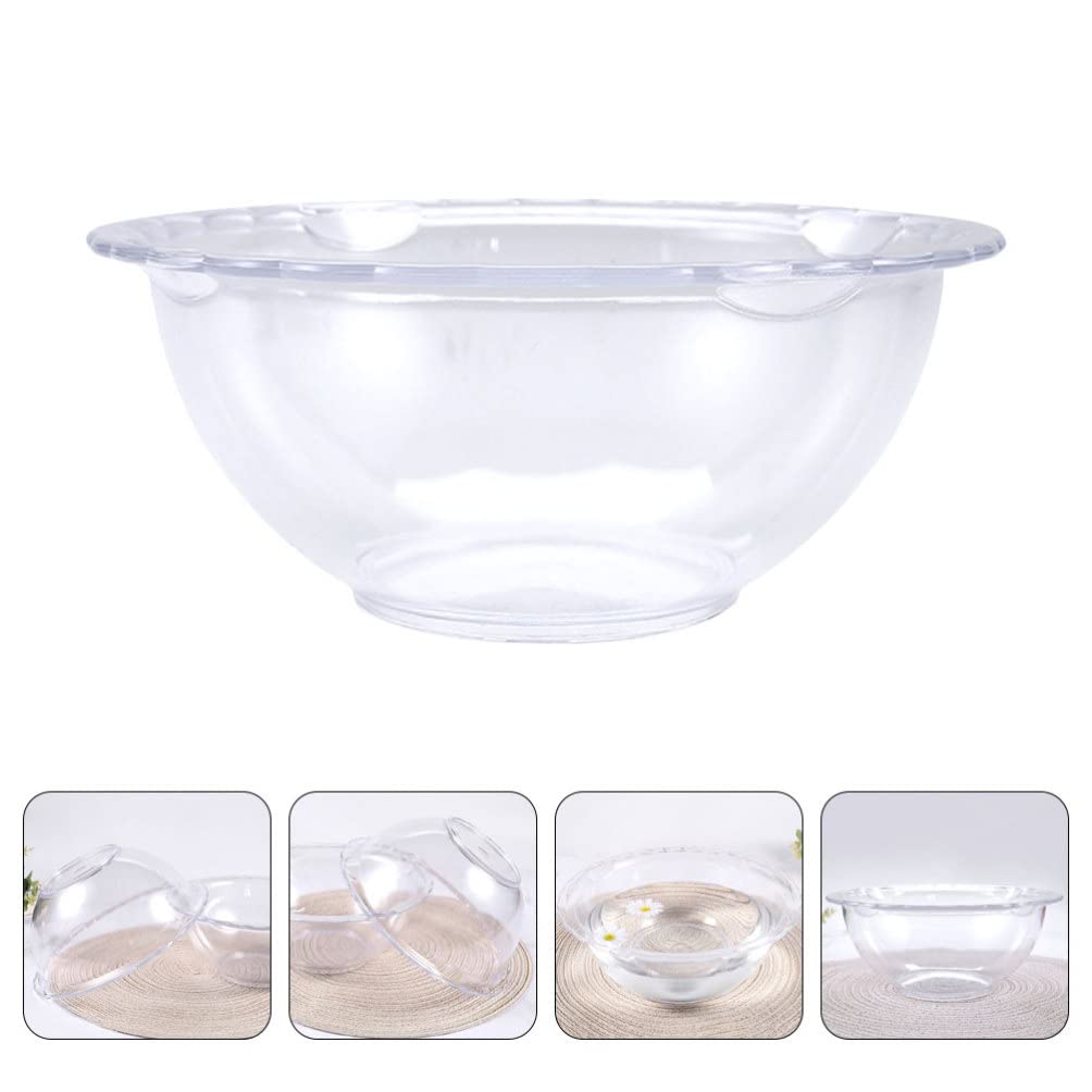 1pc Transparent Lace Wash Basin - Durable Portable Small Cleaning Basin for Dormitory, Home & Travel | Perfect for Face Washing, Makeup Removal & Handwashing