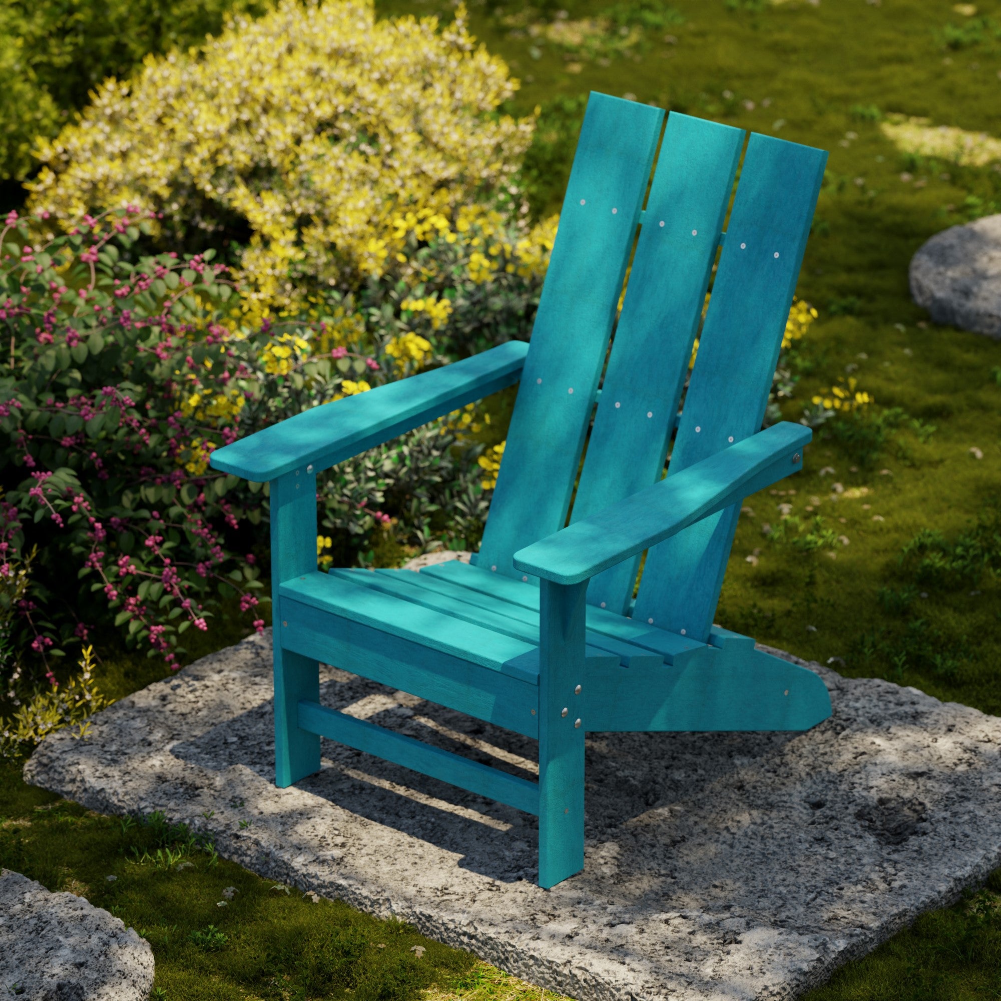 Freedom Modern Adirondack Chair - Weather-Resistant Outdoor Lounge Chair for Patio, Garden & Poolside Relaxation | Comfortable & Durable Polywood Furniture