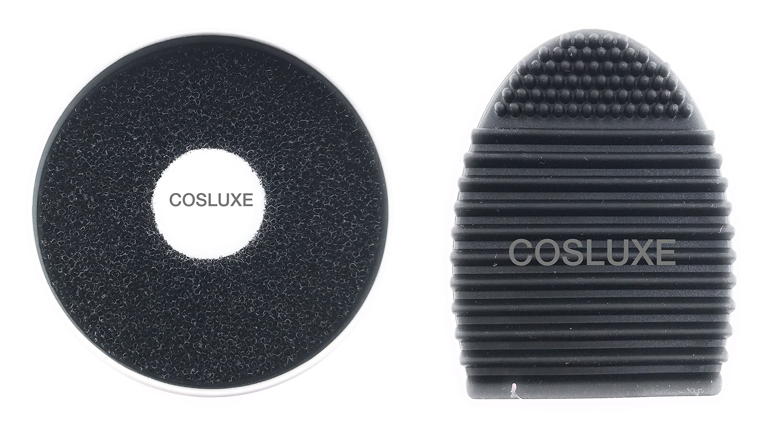 COSLUXE Makeup Brush Cleaning Tool - Quick Cleaner Sponge Box & Silicone Brush Cleaner - Remove Eyeshadow & Makeup Residue - Perfect for Home, Travel & Professional Makeup Artists