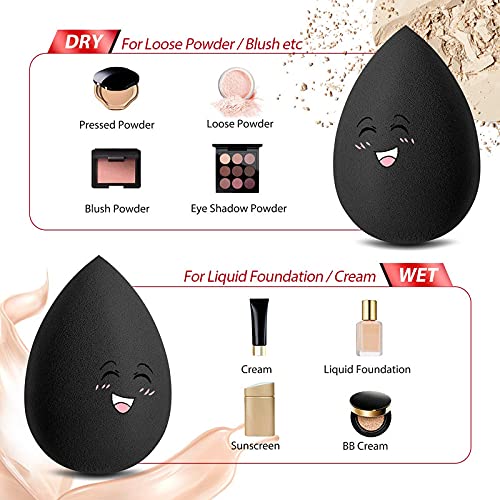 FAMEZA Makeup Sponges 3-Pack - Professional Beauty Blender Sponge for Foundation & Concealer - Dry & Wet Use - Perfect for Flawless Makeup Application at Home or On-The-Go