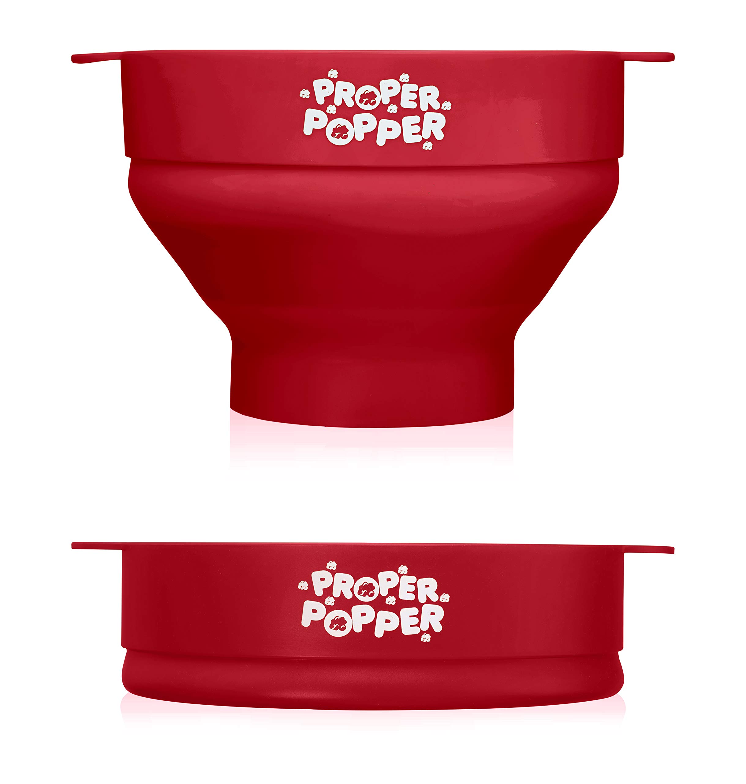 Original Silicone Microwave Popcorn Popper - BPA Free, Collapsible & Dishwasher Safe Popcorn Maker Bowl (Ruby Red) for Movie Nights, Snack Time & Healthy Family Snacking