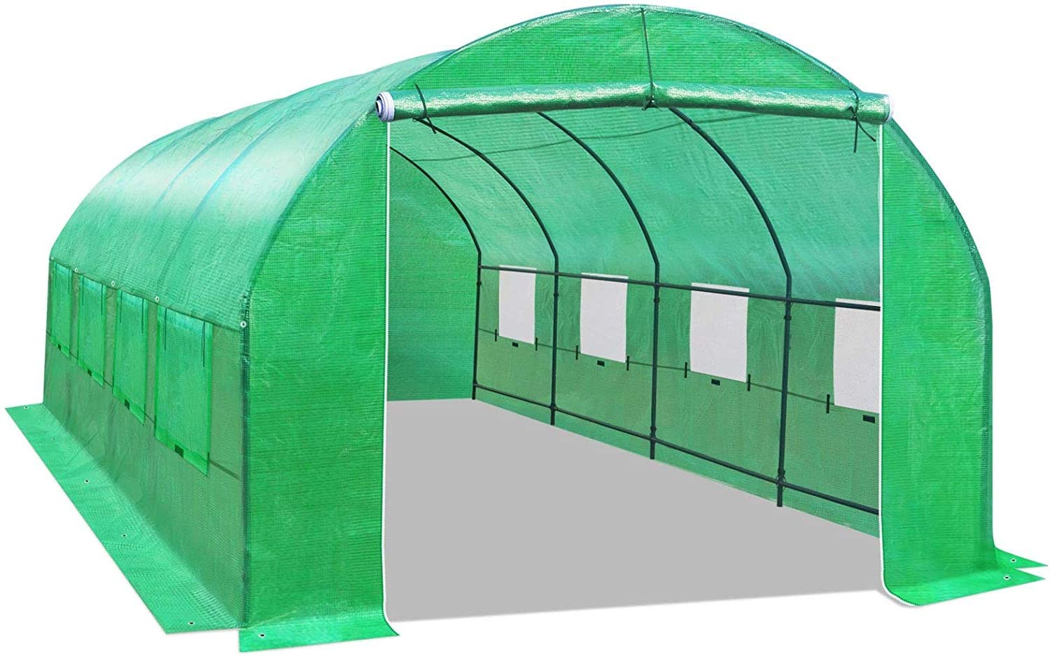 BenefitUSA Large Walk-in Greenhouse 20'x10'x7' - Outdoor Garden Plant House with Durable Green Cover | Perfect for Backyard Gardening, Seed Starting & Plant Protection