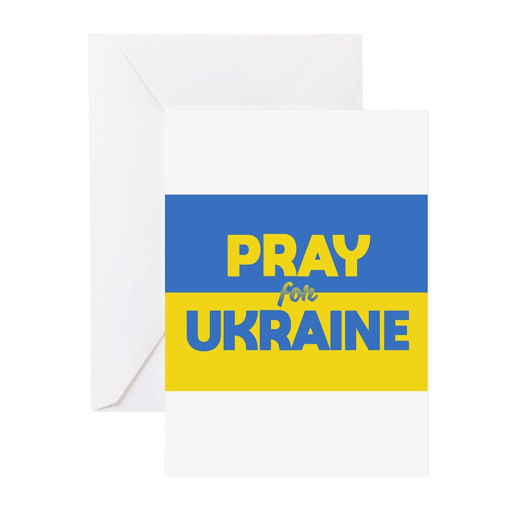 Pray For Ukraine Greeting Cards - 20-Pack Blank Note Cards with Glossy Finish for Birthday, Sympathy & Support | Bulk Greeting Cards for Fundraising, Charity Events & Social Causes