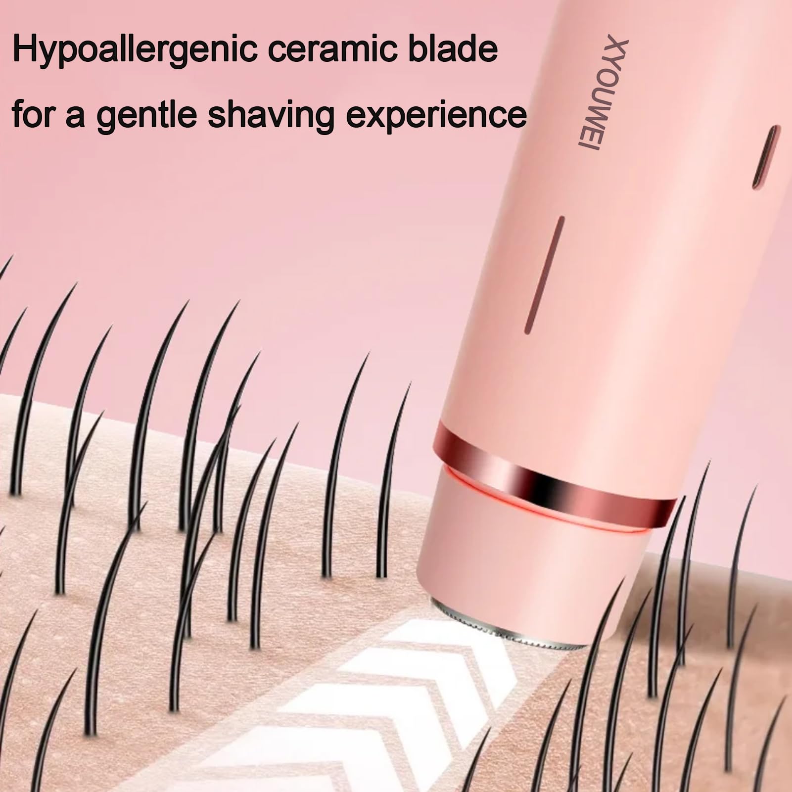 Women's Electric Shaver & Bikini Trimmer 2-in-1 - USB Rechargeable Body Hair Trimmer for Face, Legs, Underarms & Bikini Line - Smooth Skin for Everyday Grooming & Travel