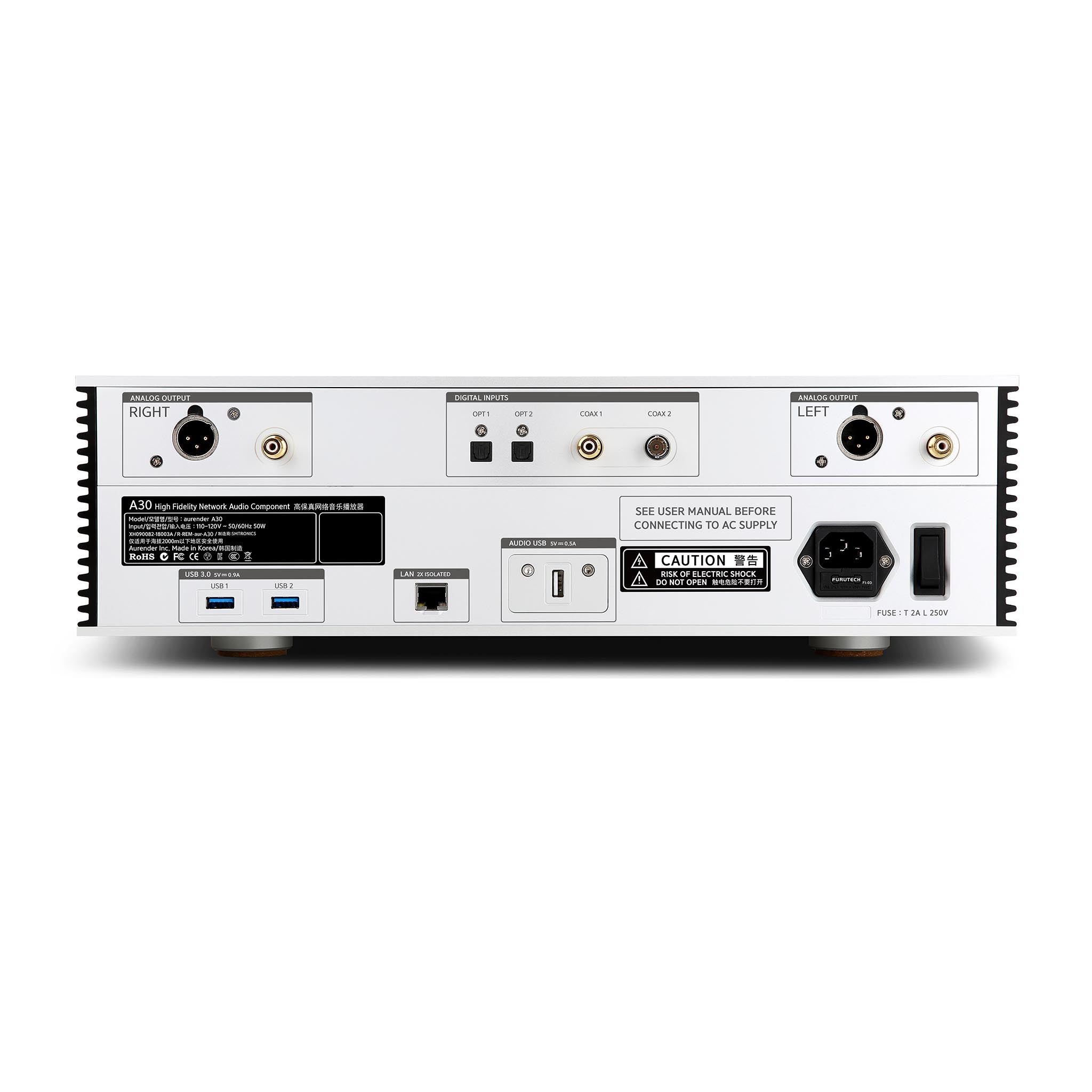 Aurender A30 High-Resolution Music Server & Streamer with MQA DAC - Premium Audio System for Home Theater & Audiophile Listening