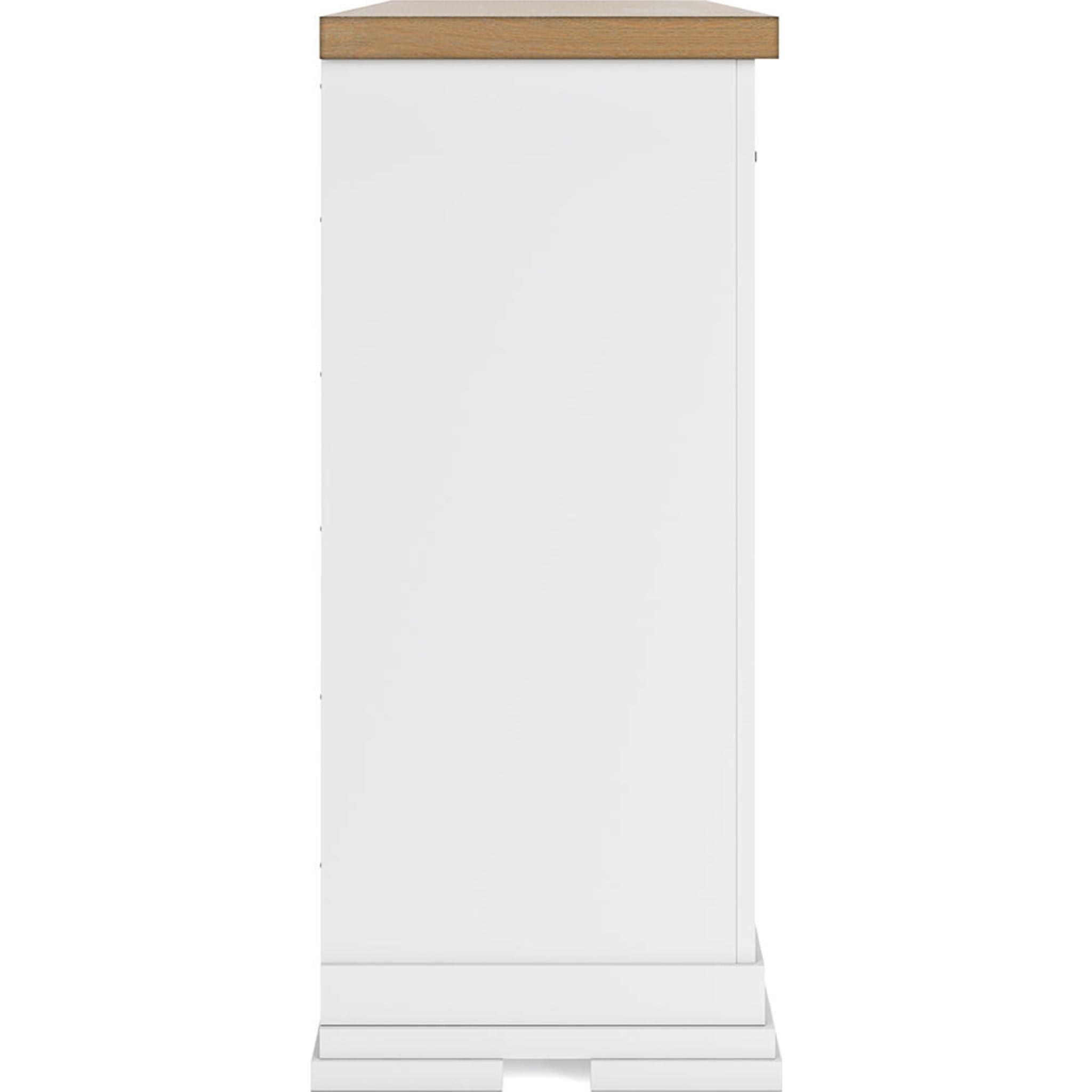 Ashbryn White and Natural Wood Dresser - Modern 6-Drawer Chest for Bedroom, Living Room, or Nursery Storage
