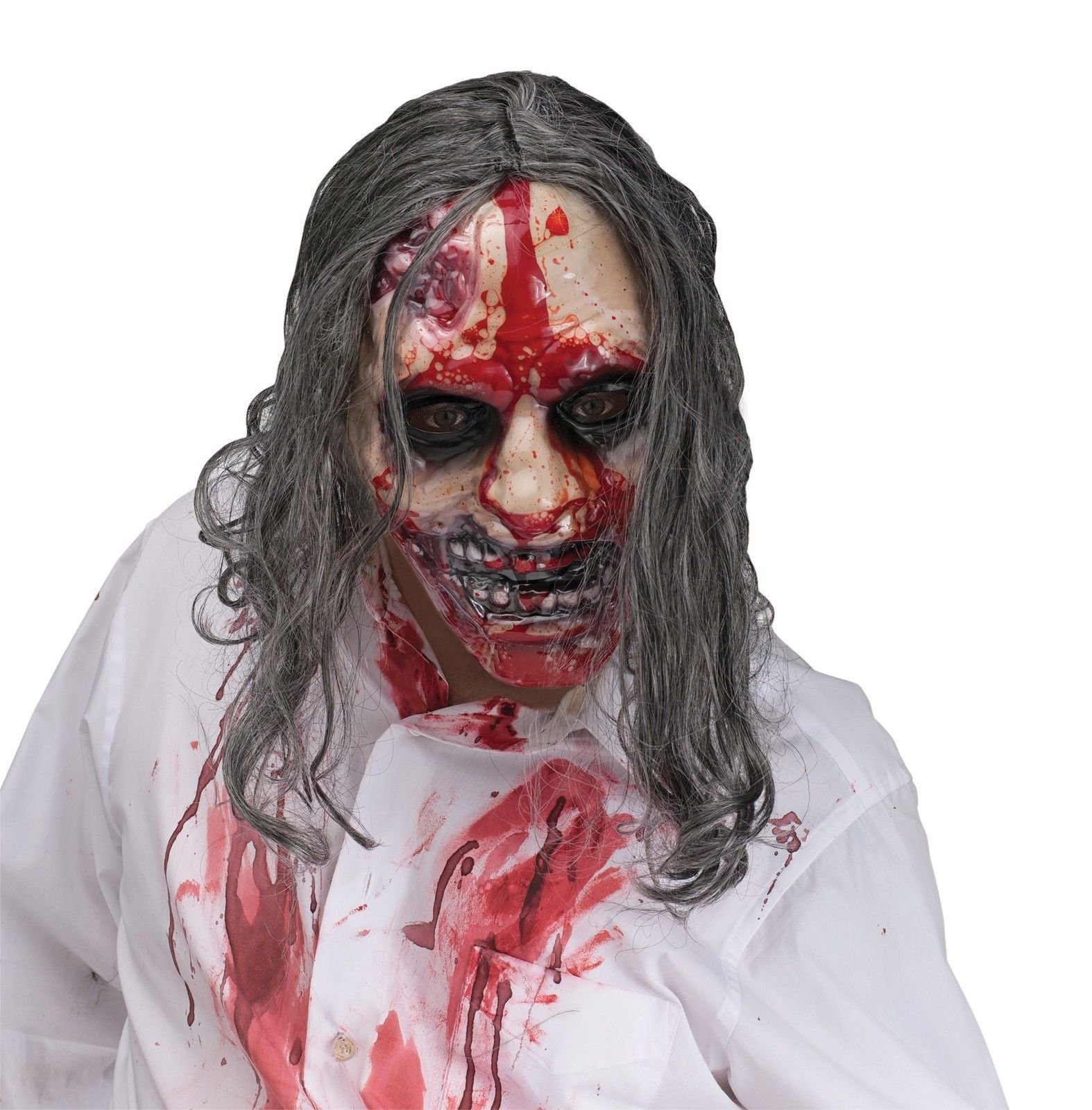 Scary Bleeding Zombie Mask - Halloween Horror Costume Accessory for Cosplay, Haunted Houses & Trick or Treat