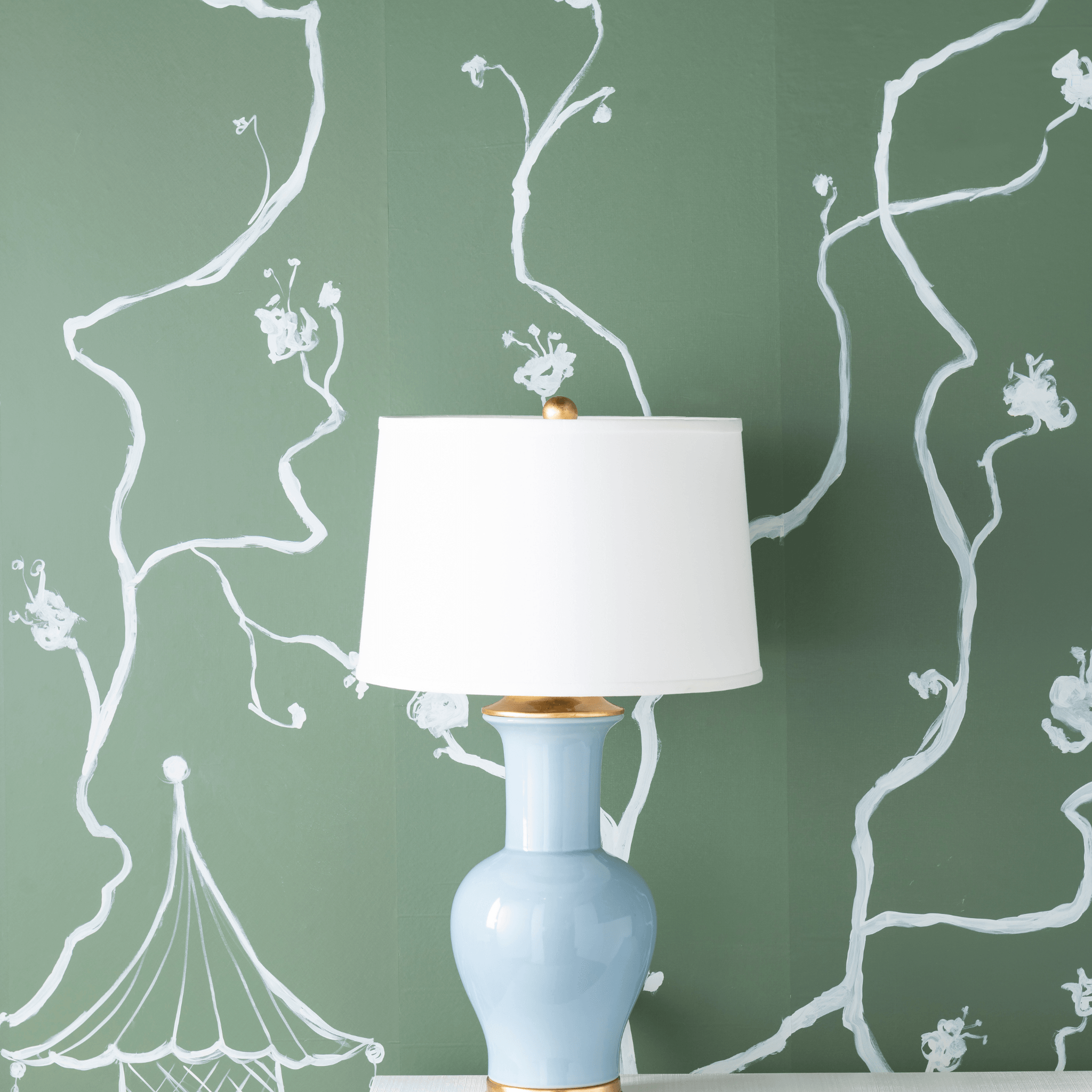 Handmade Acacia Wood Porcelain Lamp Base - Elegant Home Decor for Living Room, Bedroom & Office Lighting