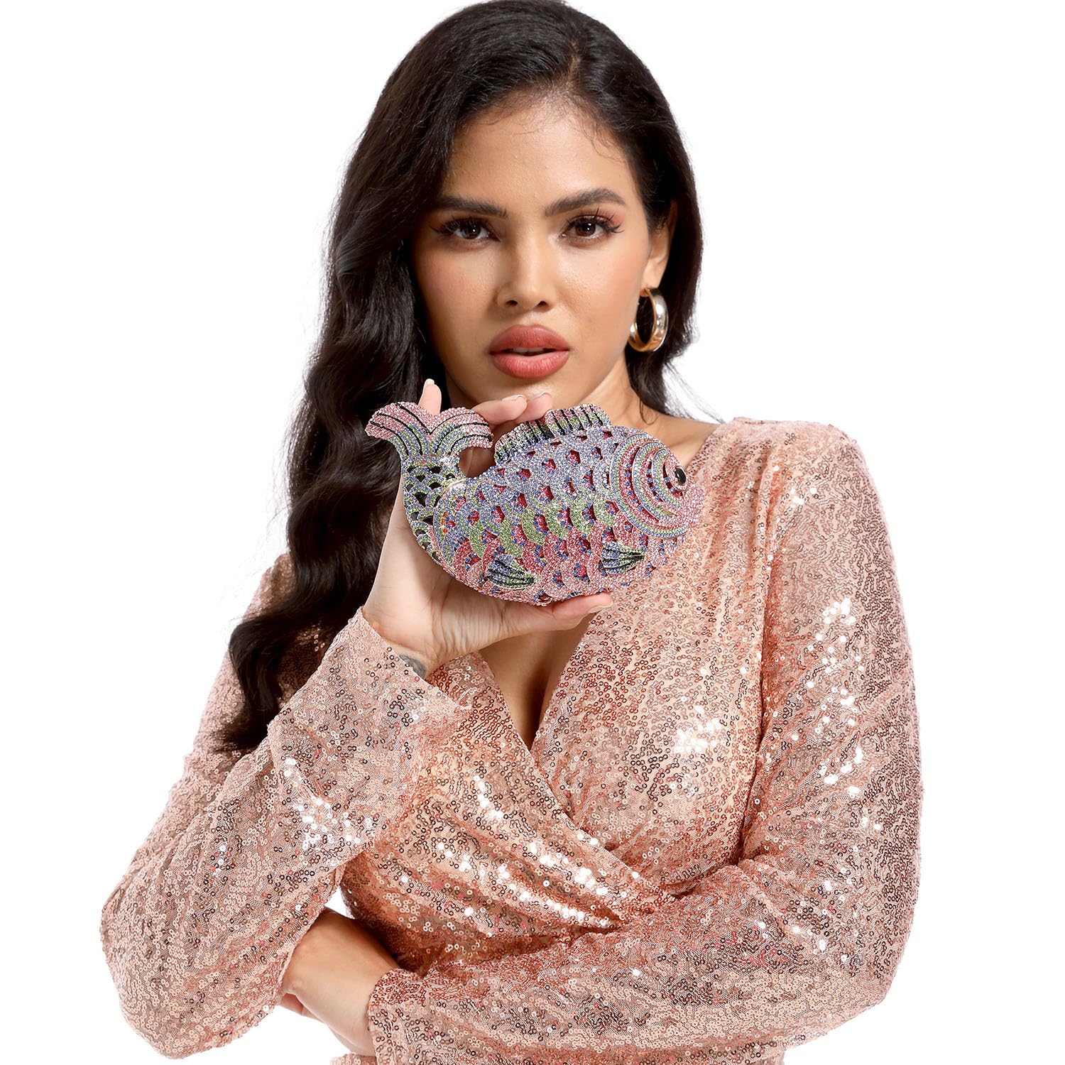 Elegant Rhinestone Crystal Clutch Purse for Women - Formal Evening Bag, Prom Clutch, Wedding Party Handbag | Perfect for Special Occasions, Date Nights & Gala Events