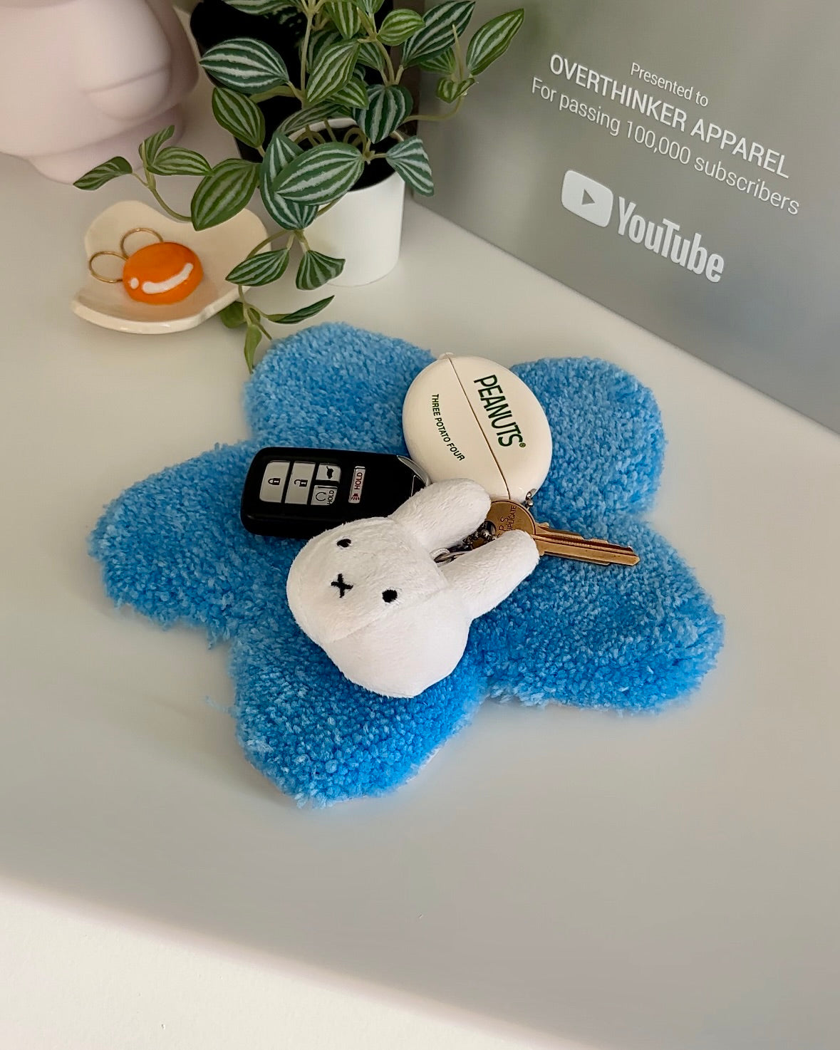 Cute Miffy Plush Keychain - Soft Mini Bunny Bag Charm | MTDay x Miffy Collectible for Kawaii Lovers - Perfect for Backpacks, Purses & Gift Giving