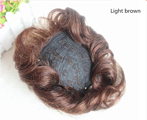 4.7 x 4.7 Inch Curly Wavy Human Hair Topper Clip - Real Remy Hair Piece for Women with Thinning Hair (Jet Black) | Perfect for Daily Wear, Special Occasions & Hair Loss Solutions
