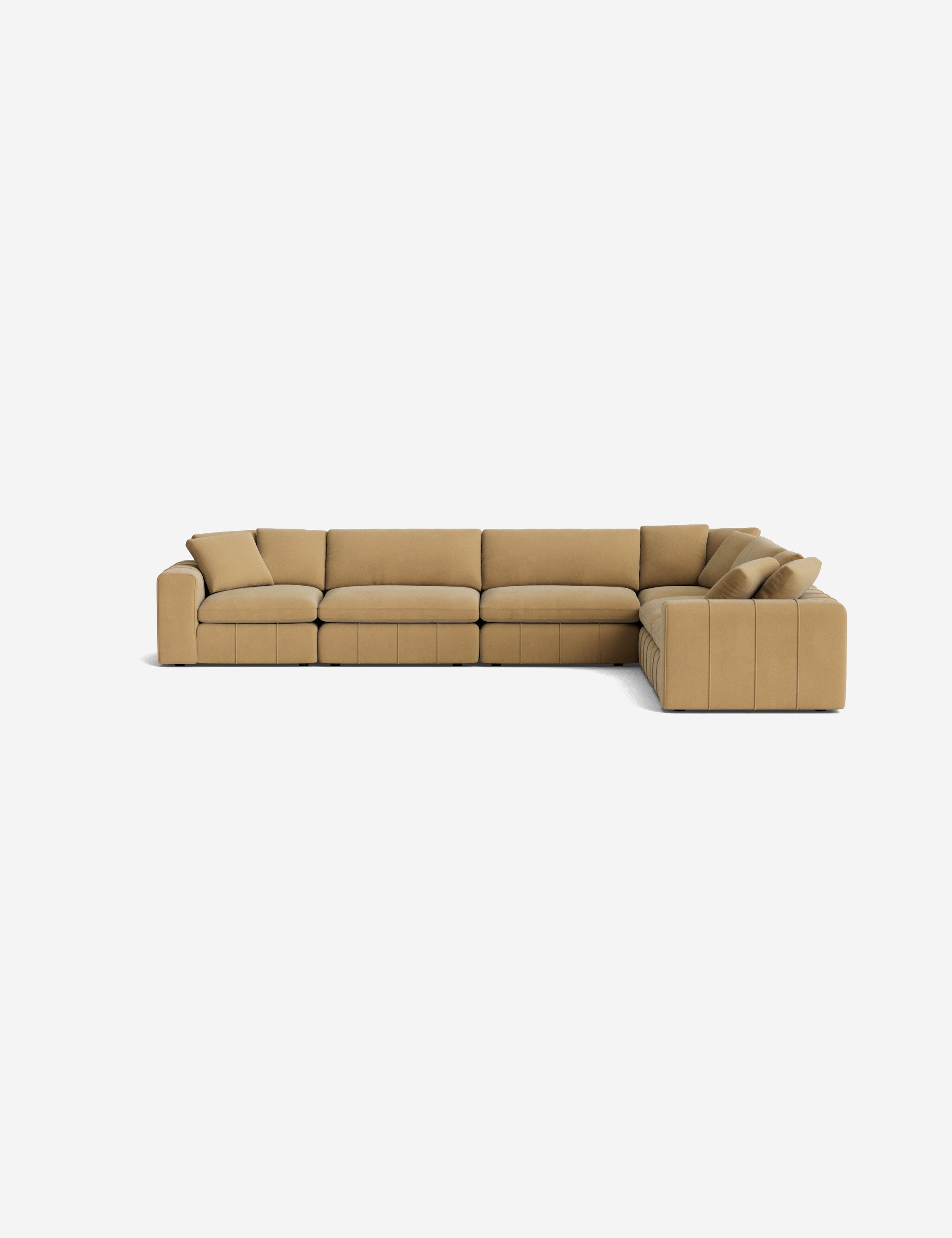 Capella Modular Corner Sectional Sofa - Modern L-Shaped Couch with Reversible Chaise, Soft Fabric Upholstery - Perfect for Living Room, Family Room & Home Theater