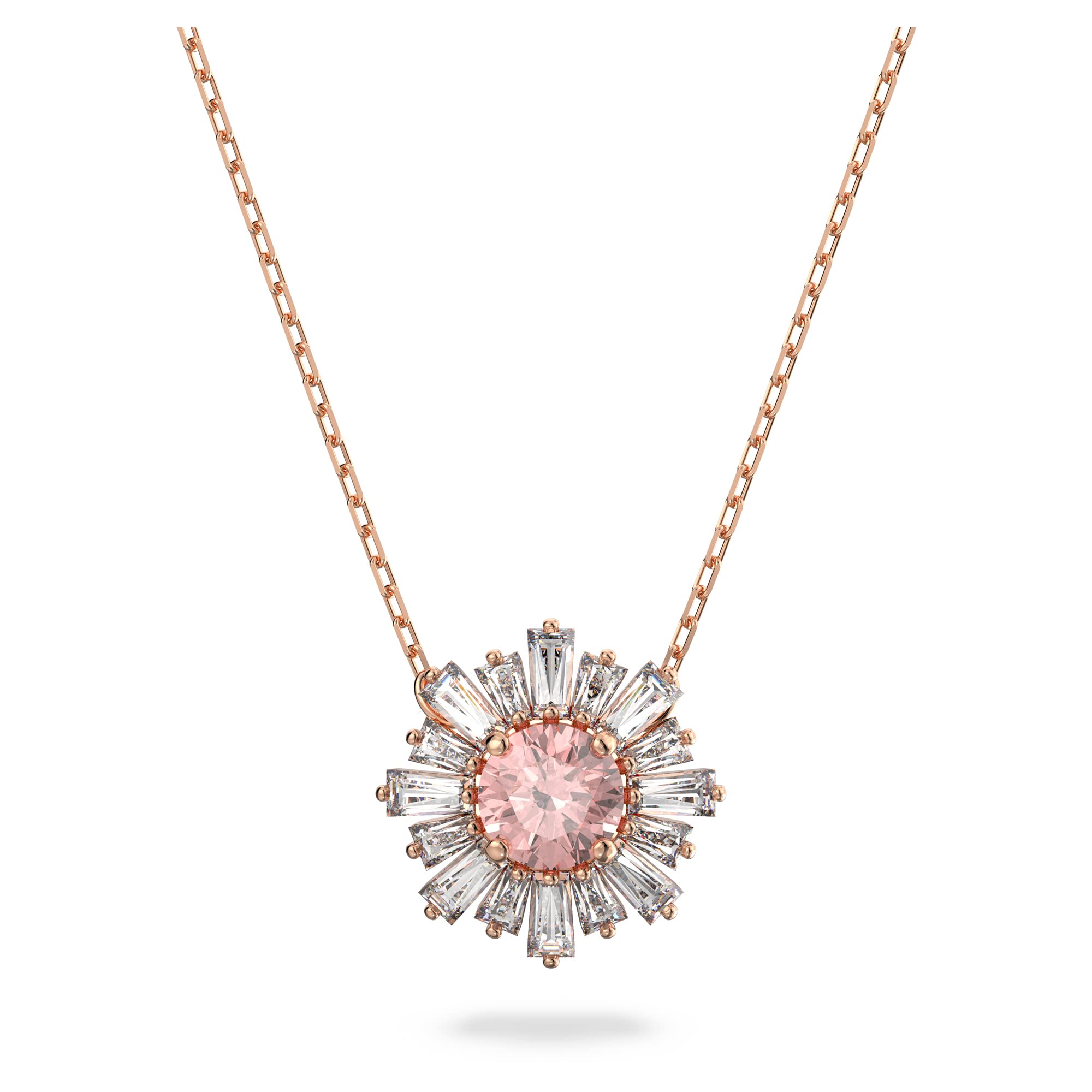 Swarovski Pink Crystal Jewelry - Rose Gold Tone for Elegant Occasions
