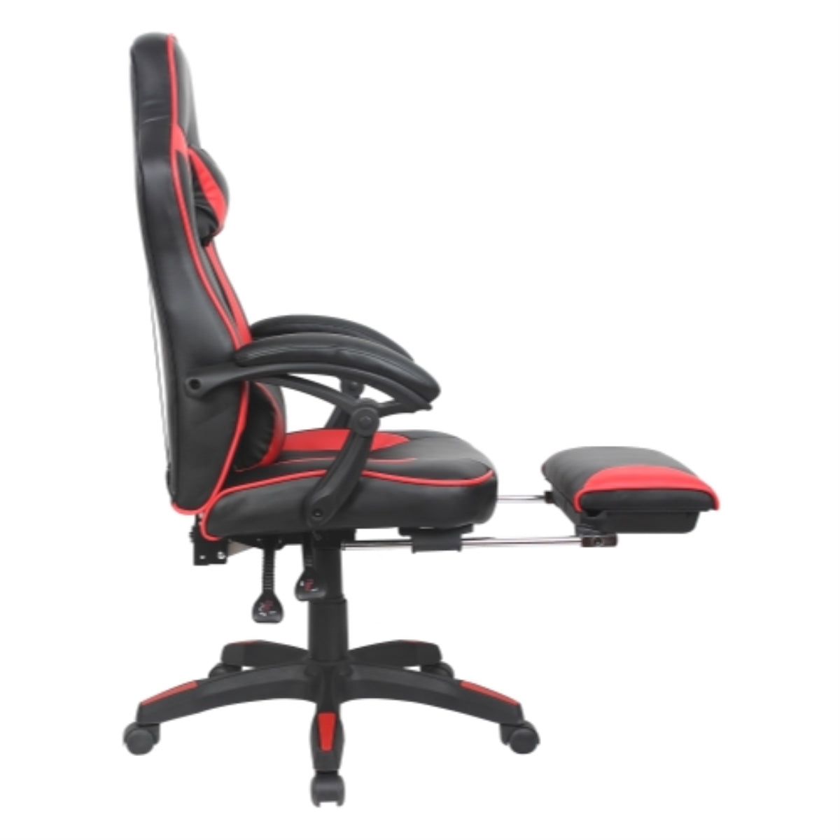Premium Footrest Series - 313A Ergonomic Gaming Chair with Adjustable Height (Black & Red) - Perfect for Office, Home & Gaming Setup