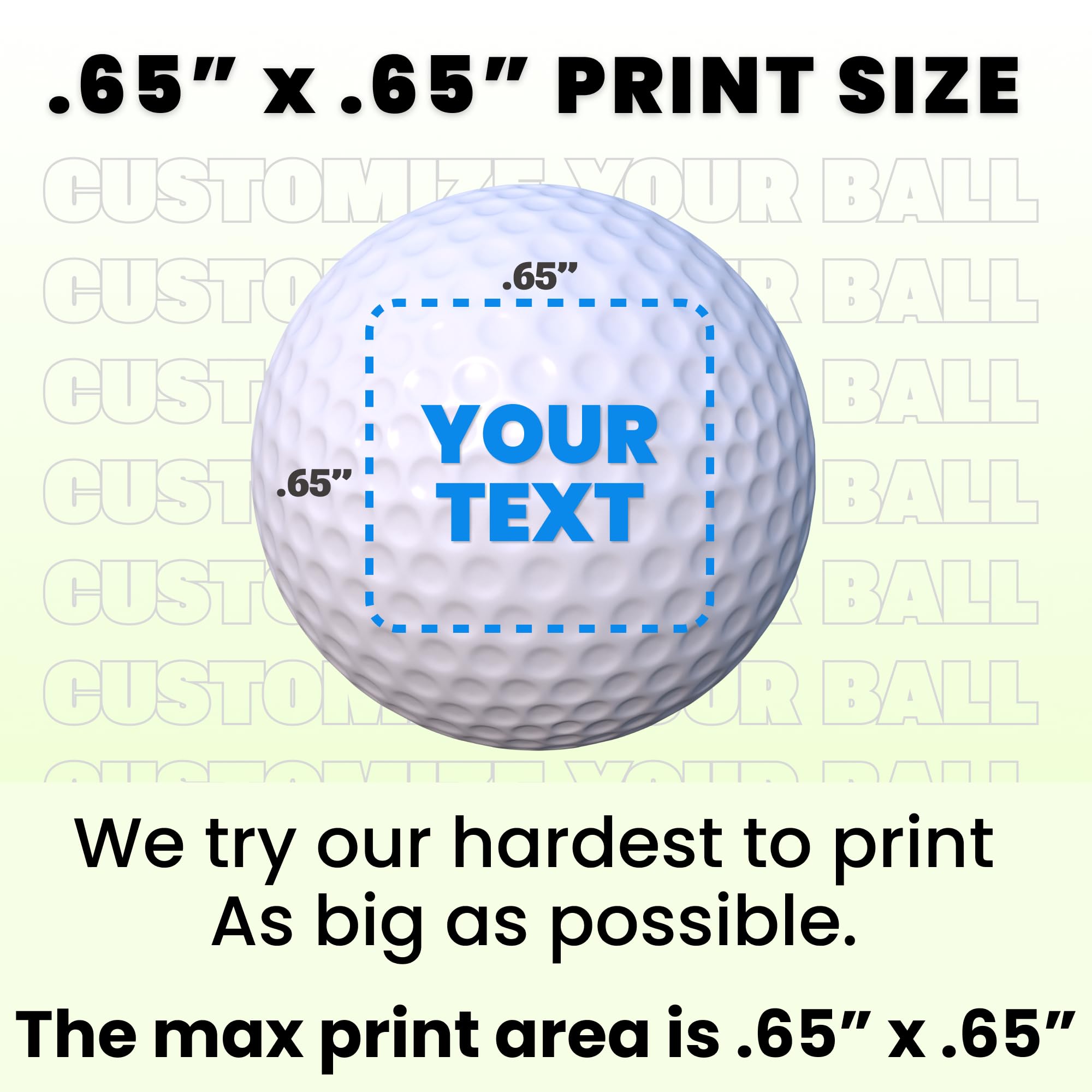 Custom Golf Balls with Logo, Photo or Text - Personalized Golf Balls for Men | Bulk 3, 12, 24, 96 Pack Sleeves | Great for Golf Tournaments, Corporate Gifts & Special Occasions