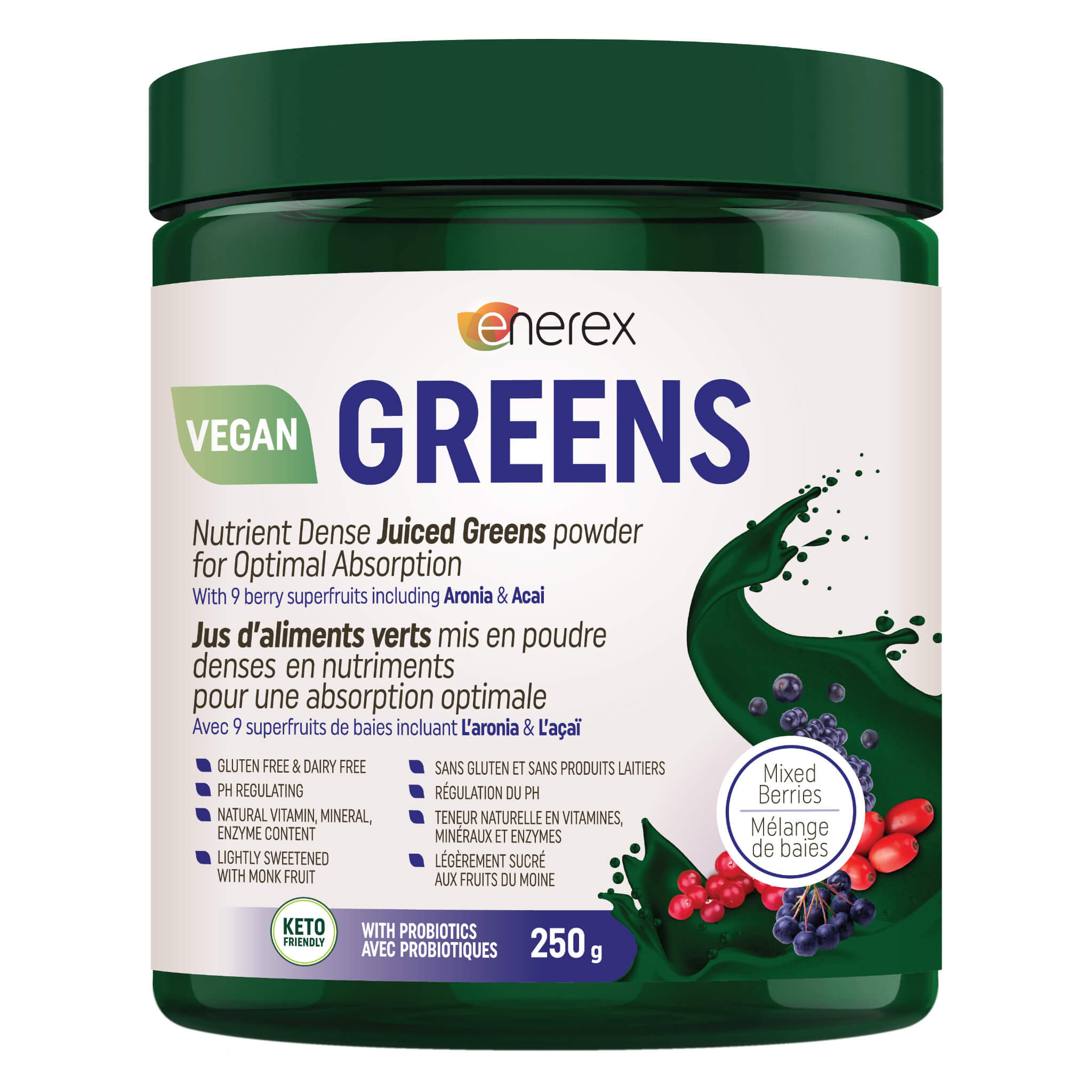 Organic Mixed Berries Greens Powder - Antioxidant Superfood Supplement for Smoothies, Juices & Baking | Vegan, Gluten-Free, Non-GMO Energy Boost