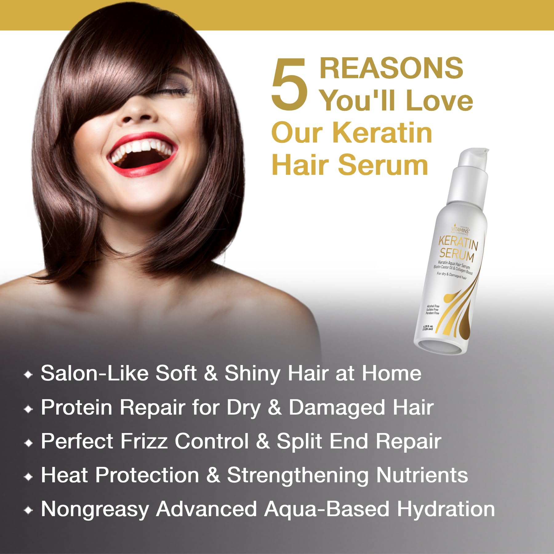 Keratin Purple Shampoo & Hair Serum Kit - Violet Blue Shampoo for Bleached Blonde, Platinum, Silver, White & Gray Hair | Anti-Brassiness, Heat Protectant & Frizz Control | Gloss Boosting Treatment for Dry, Damaged Hair | Perfect for Color-Treated & Chemically Processed Hair