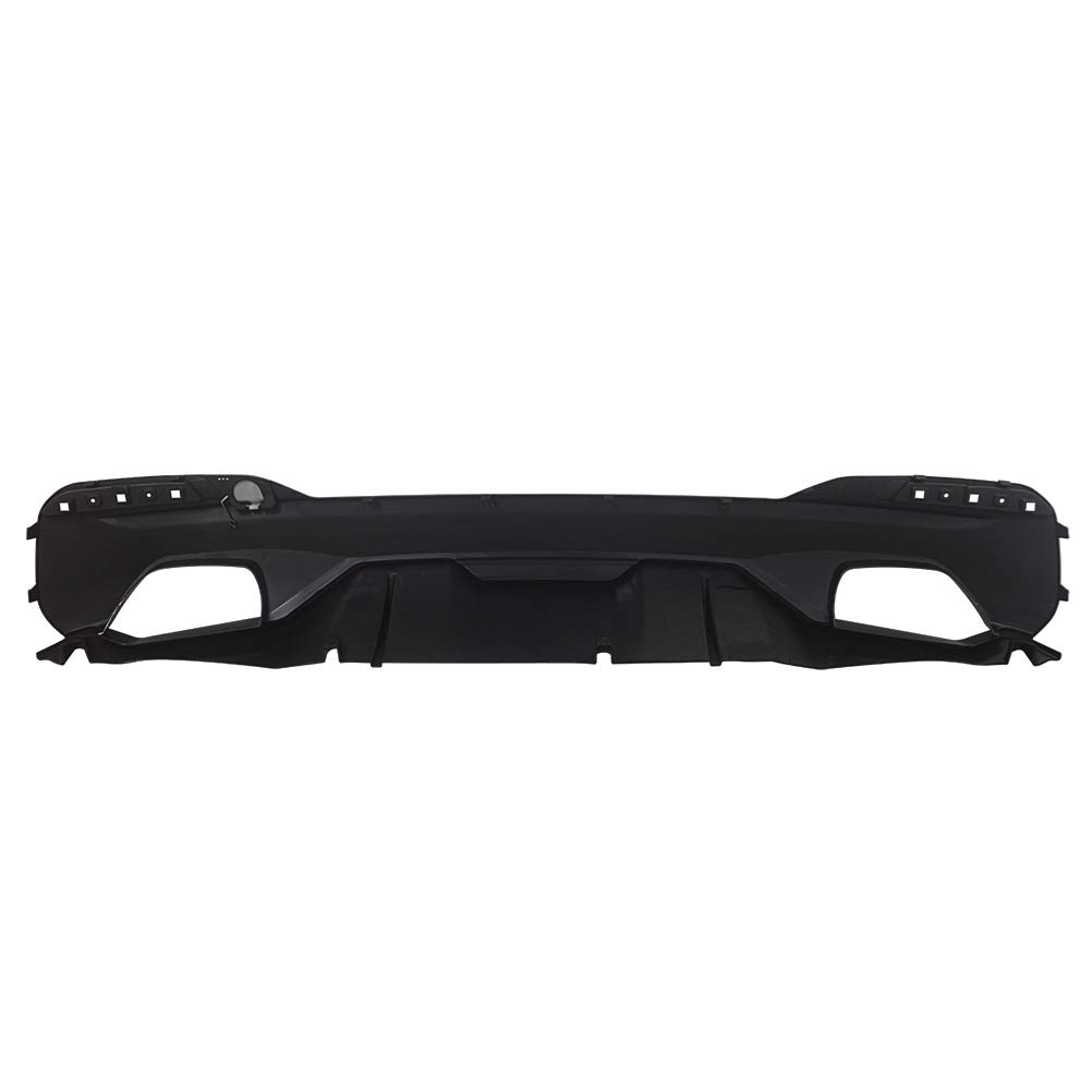 Gloss Black Rear Bumper with Lip for 2017-2020 BMW 5 Series G30 G38 M Sport | Painted Replacement Bumper & Diffuser (1-Piece) - Perfect for Car Upgrades & Performance Enhancement