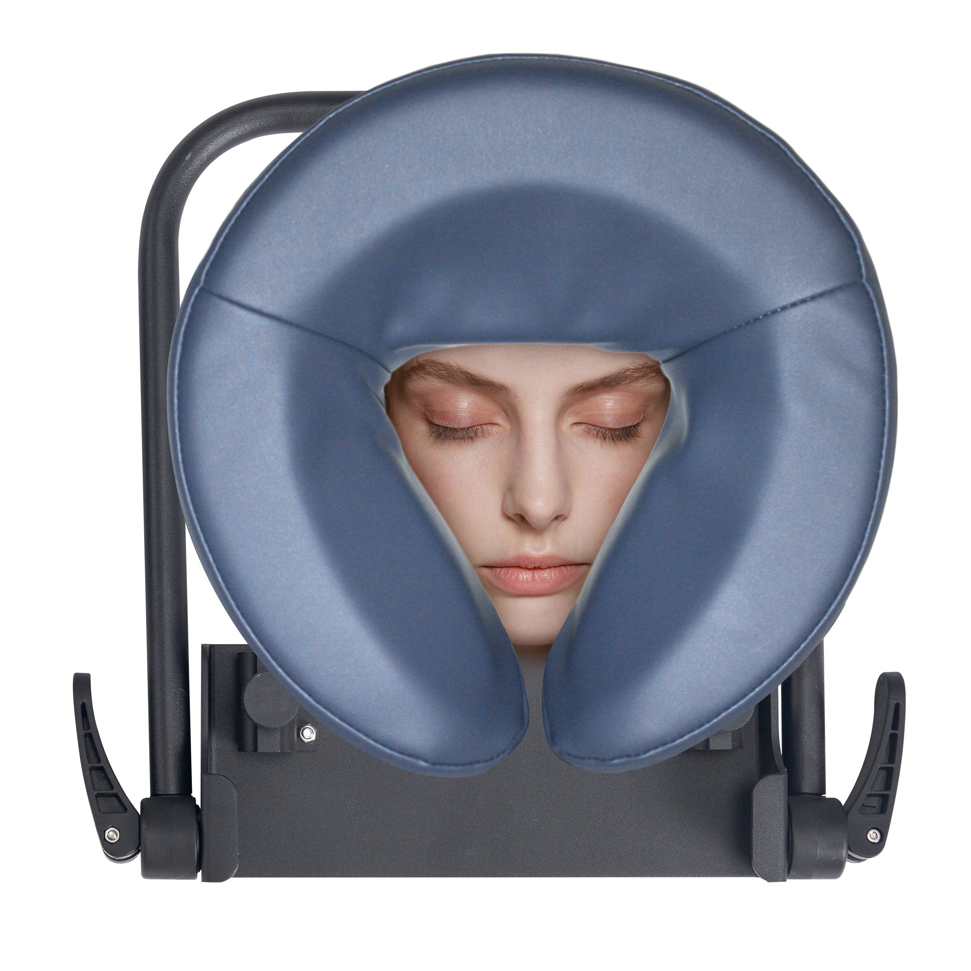 Premium Adjustable Headrest Face Pillow & Massage Cradle - Home Use Sleeping Mattress Top Massage Kit with Face Cushion Support Bracket (Royal Blue) - Perfect for Spa, Yoga, Relaxation & Pain Relief Therapy