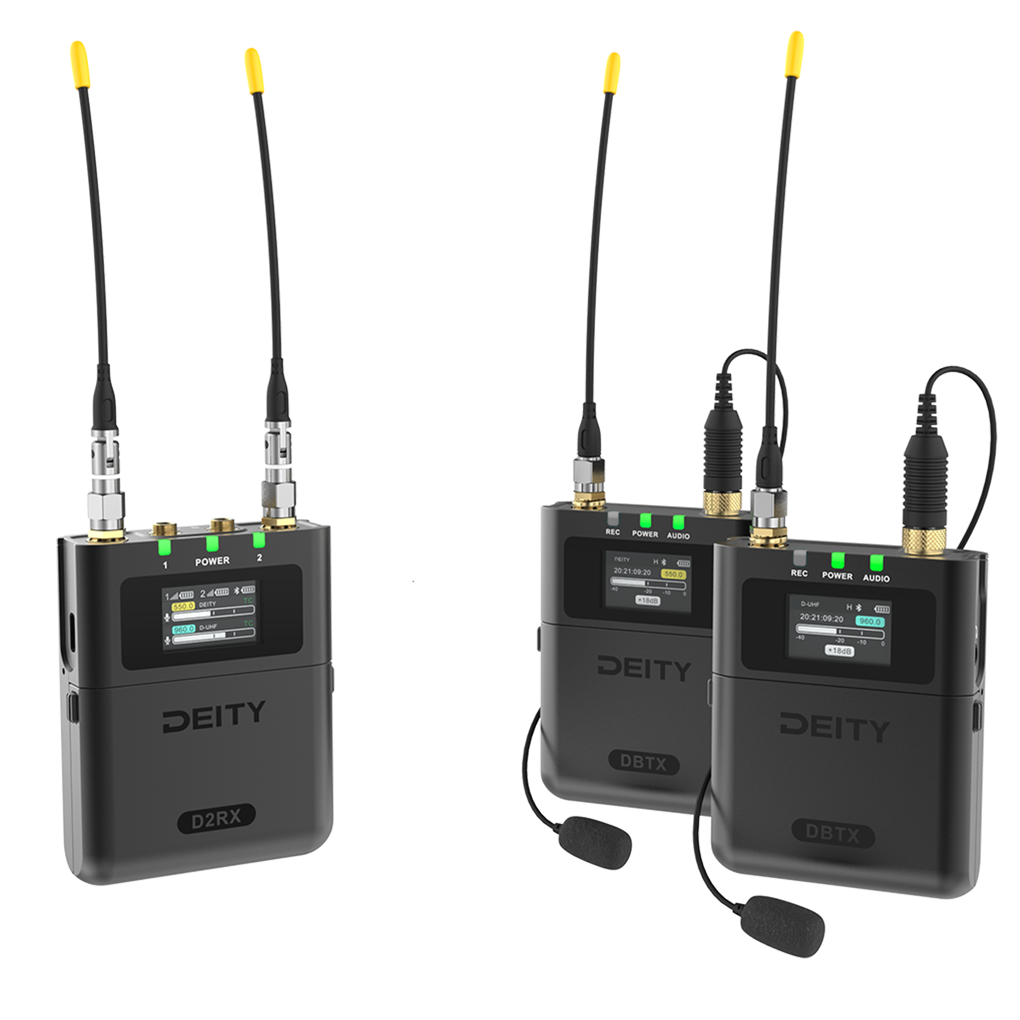 THEOS Digital Wireless 2 Channel Microphone System Kit for DSLR Cameras - Professional Audio Recording for YouTube, Vlogging, Interviews & Live Streaming (US Version)