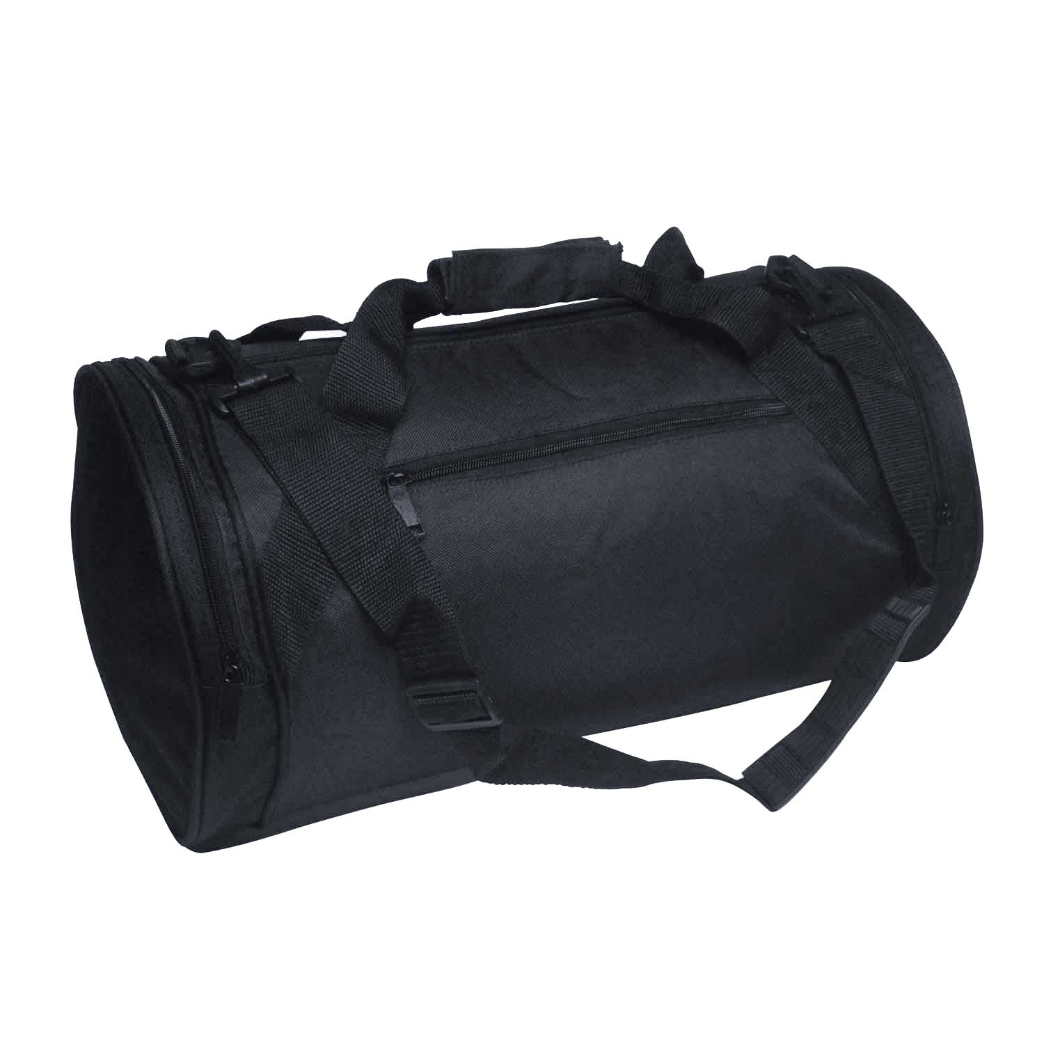 ImpecGear 18-Inch Round Travel Duffle Bag - Carry-On Luggage for Weekend Trips & Gym - Lightweight & Durable (Black) | Perfect for Air Travel, Sports Gear & Overnight Stays