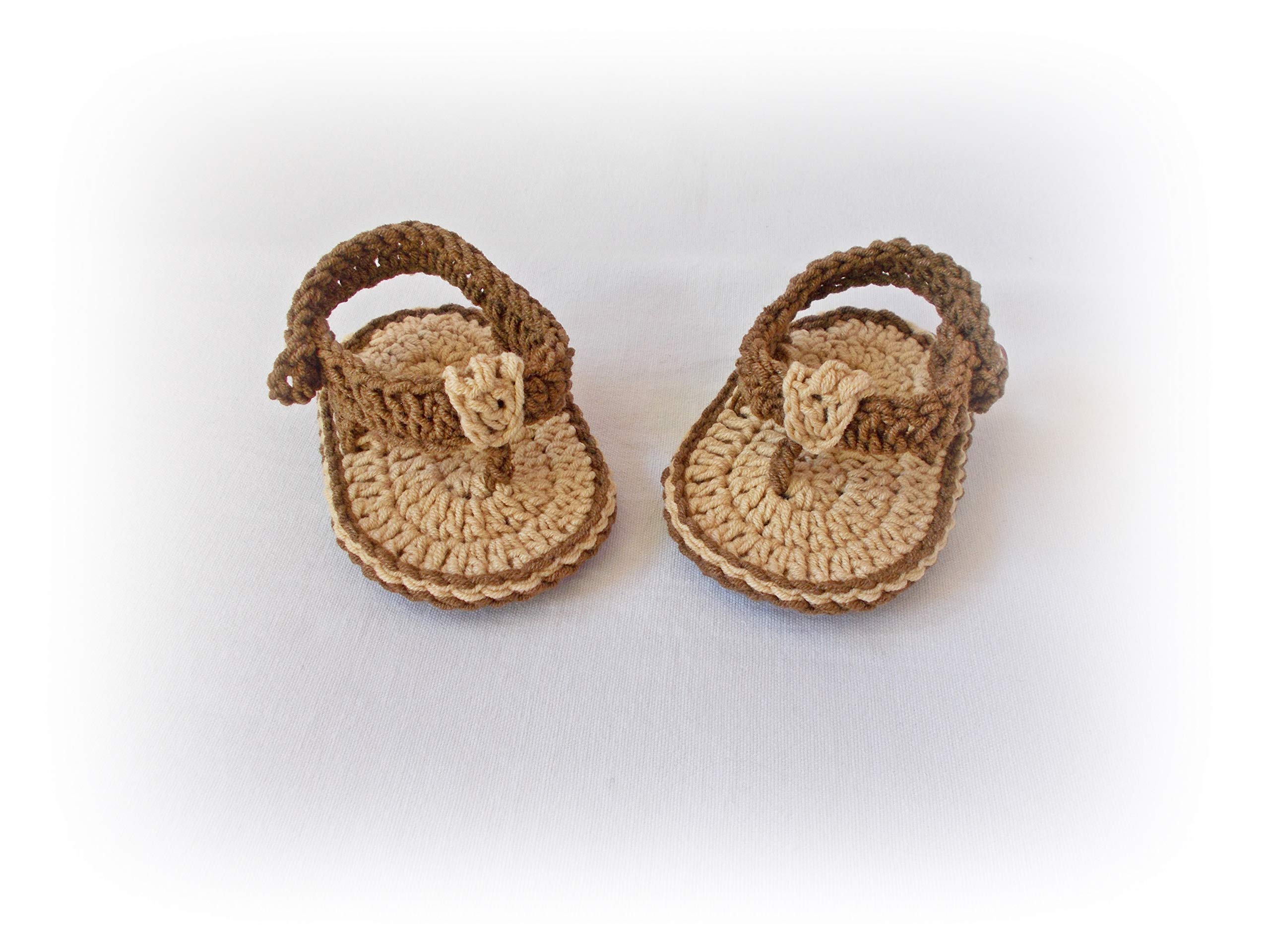 Baby Flip Flops & Sandals - Soft Brown Leather Infant Beach Shoes for Toddlers | Perfect for Summer Outings, Poolside Play & Beach Vacations