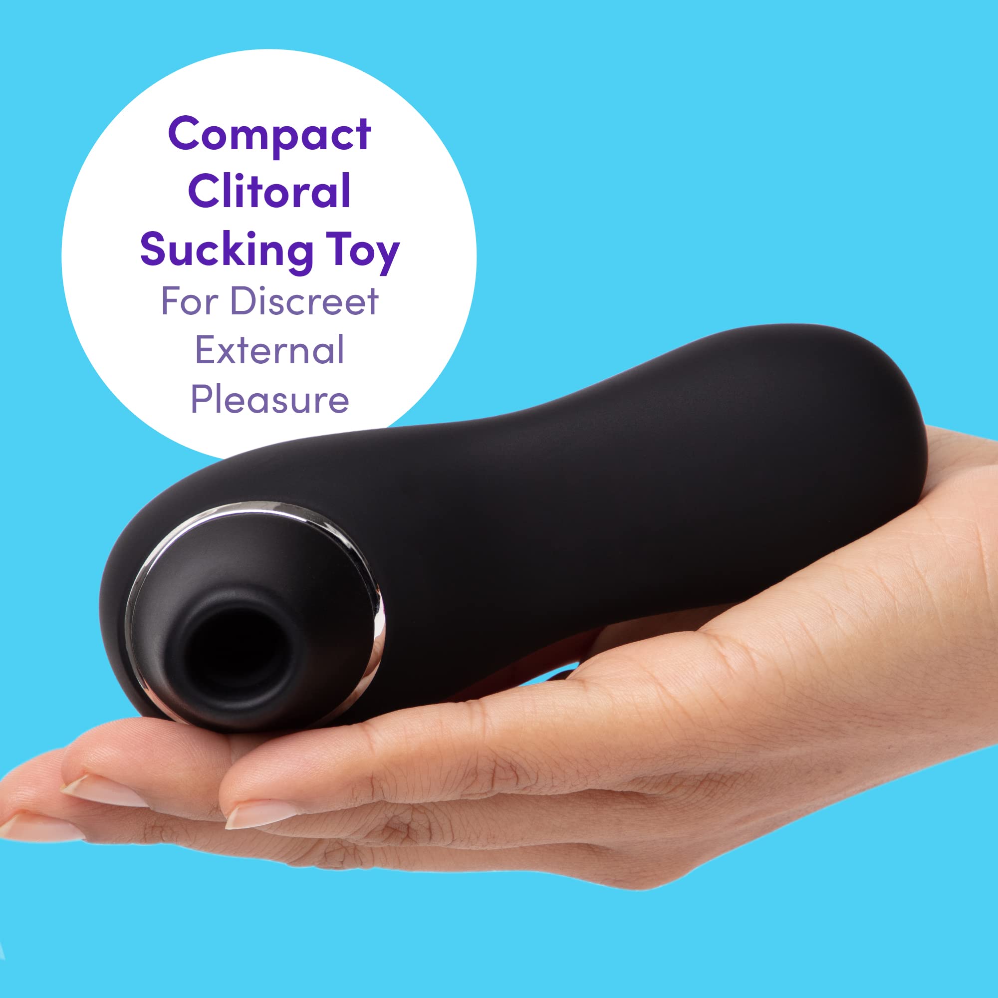 Lovehoney Thrill Clitoral Sucking Toy - 6 Speed Waterproof Clit Stimulator for Women & Couples - Rechargeable Silicone Sucker Vibrator - Perfect for Solo Play & Couples Intimacy - Black